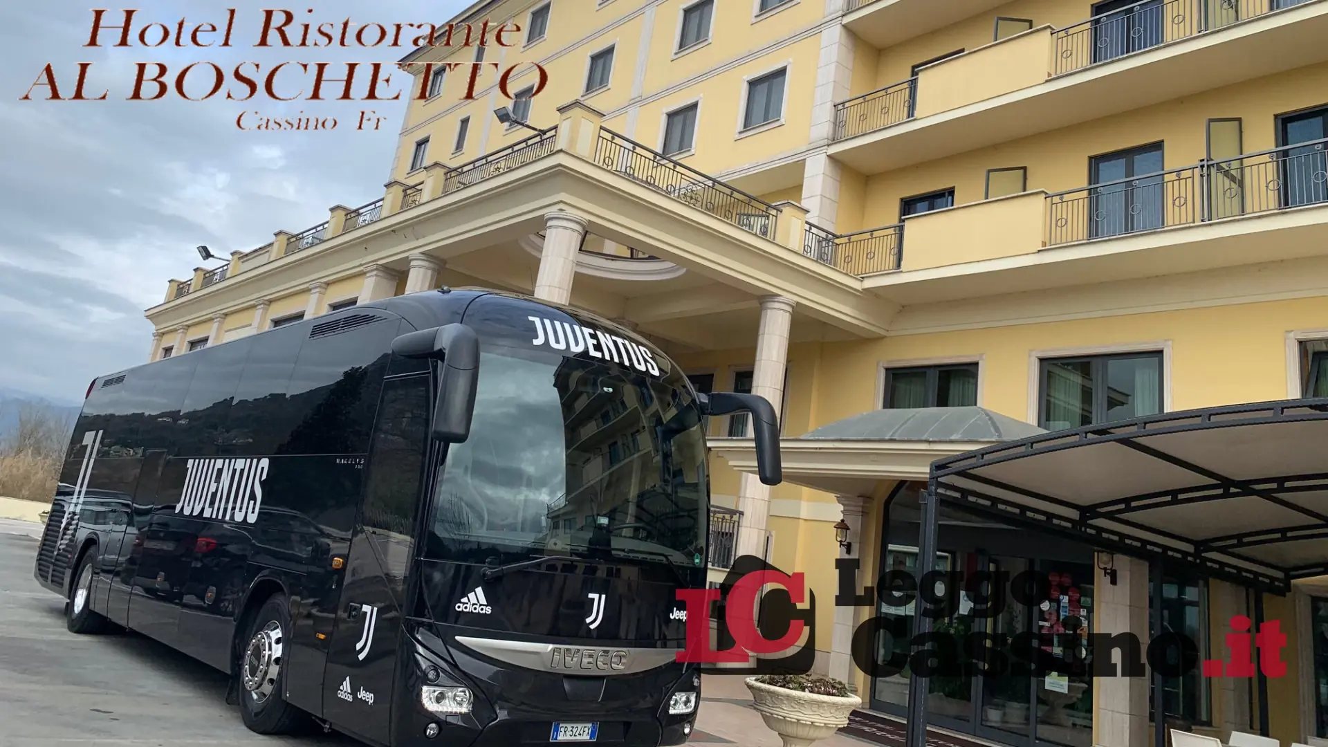 Il pullman della Juve fa tappa a Cassino