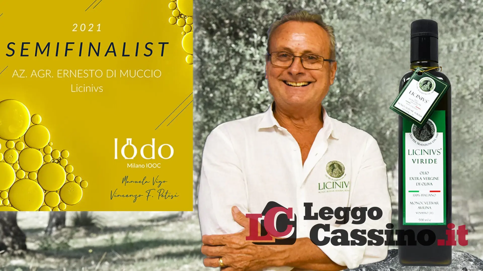 Ancora un successo per l'olio Licinivs di Ernesto Di Muccio