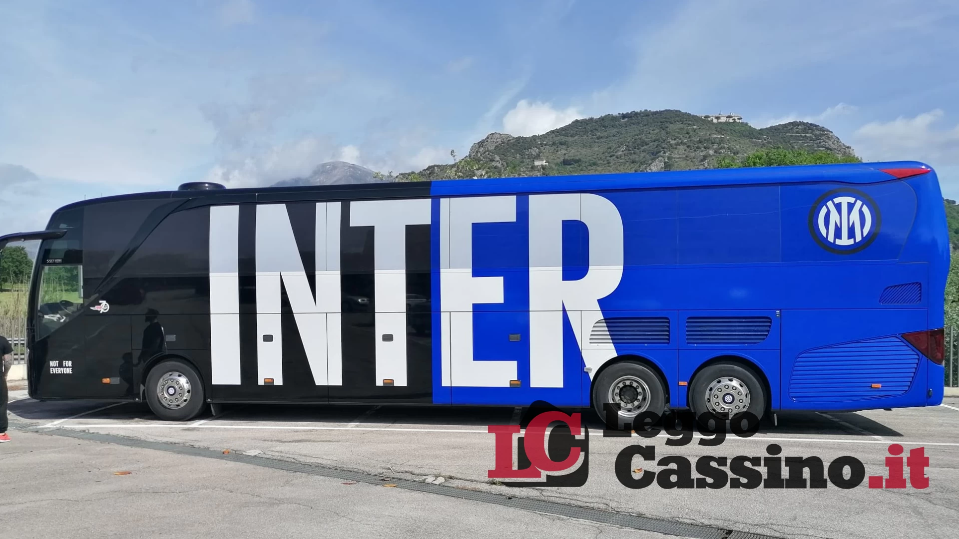 Il pullman dell'Inter fa tappa a Cassino