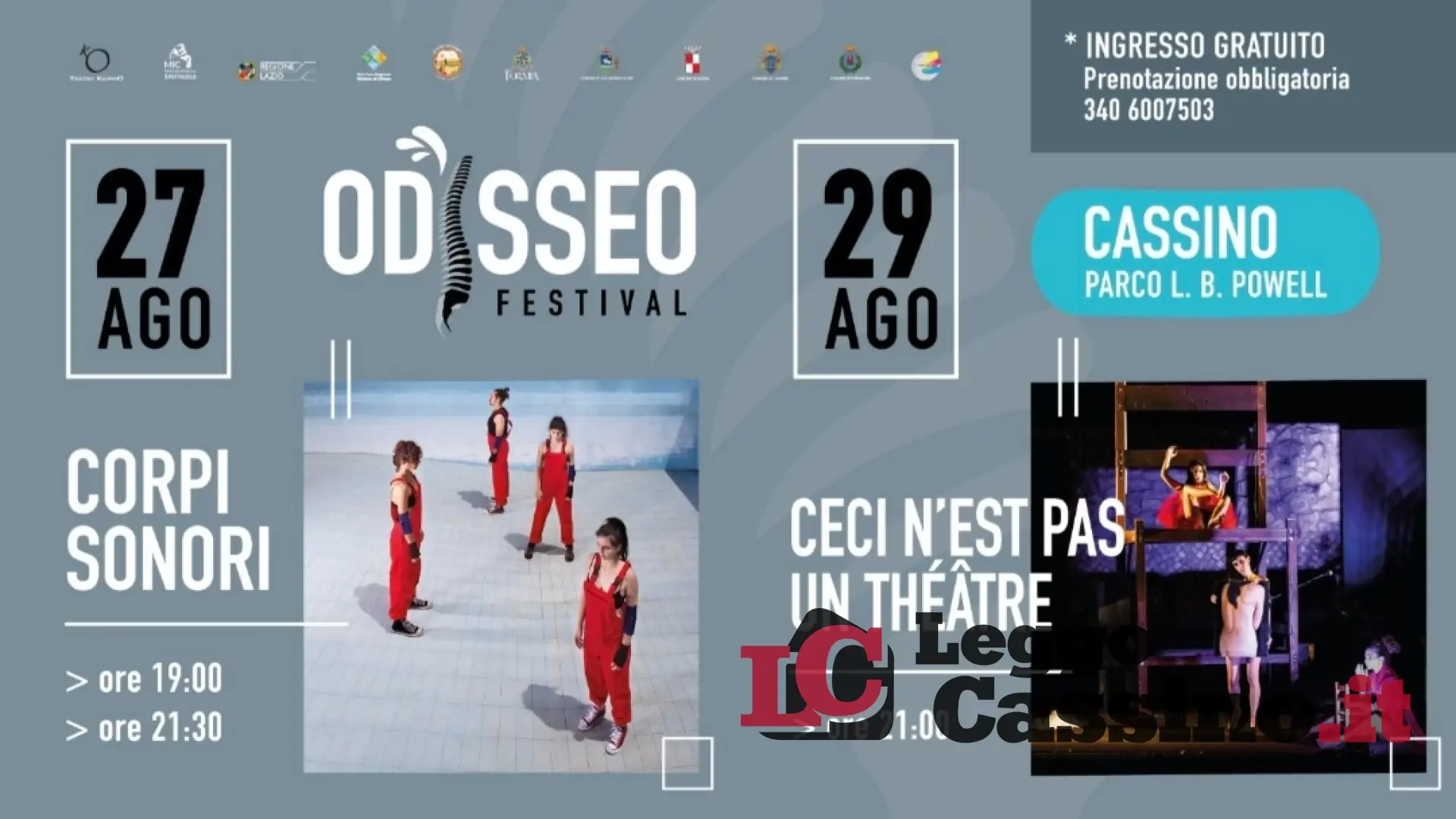 A Cassino "Odisseo Festival". Si parte stasera