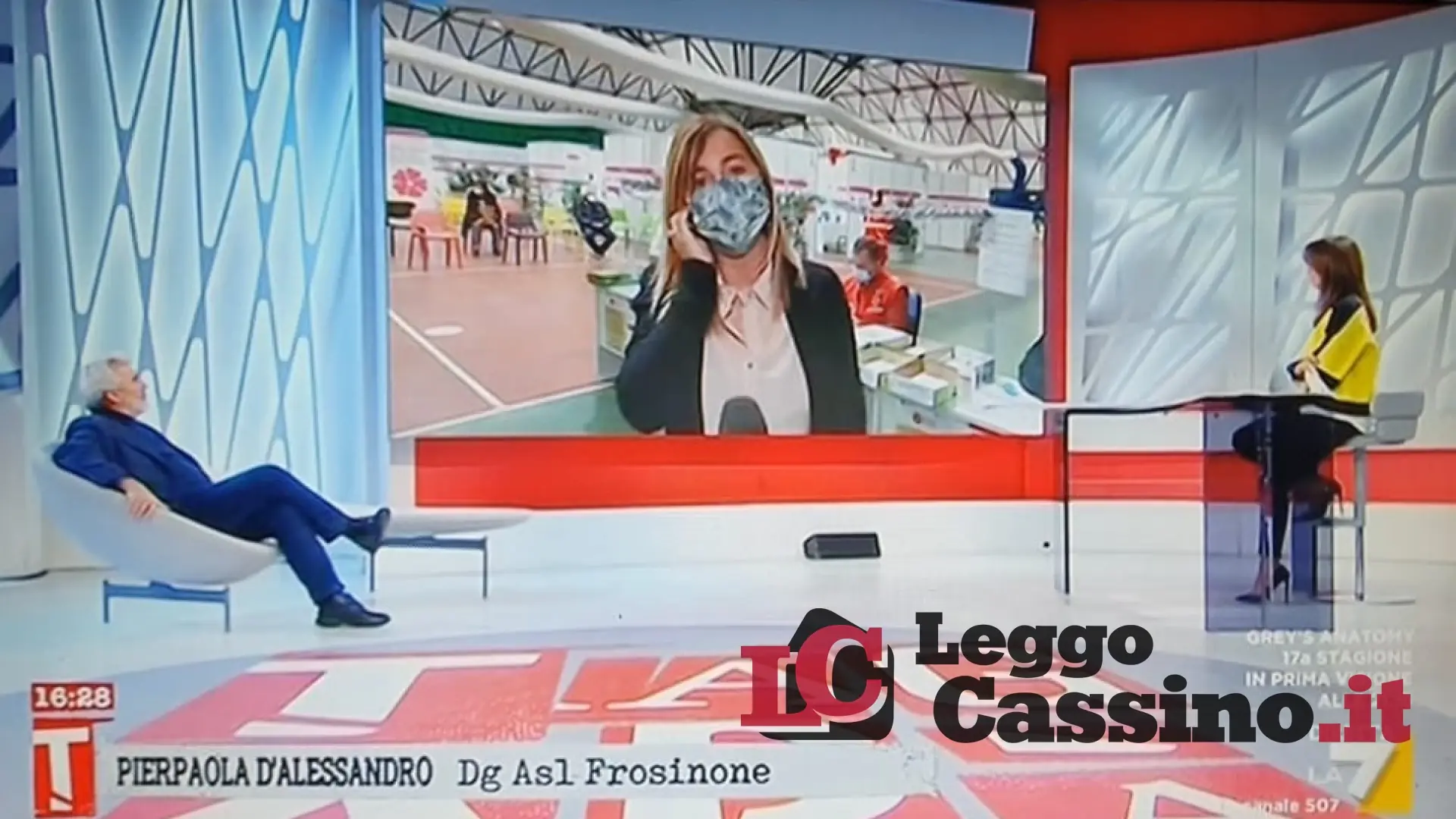 D'Alessandro a Cassino per la terza dose. In diretta su La7