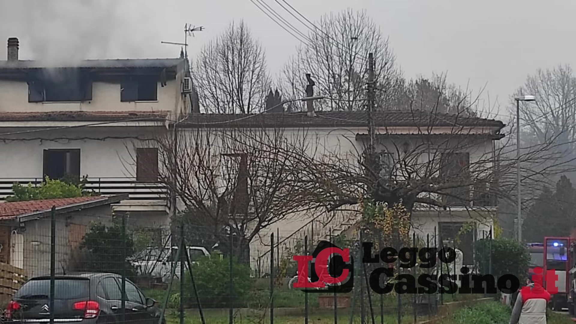 Incendio in una villetta di Cervaro. Famiglia intossicata