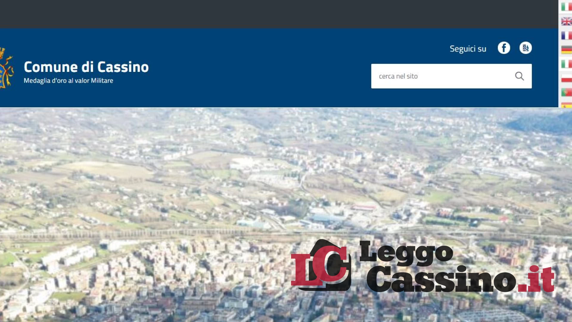 Il sito del Comune di Cassino parlerà sei lingue