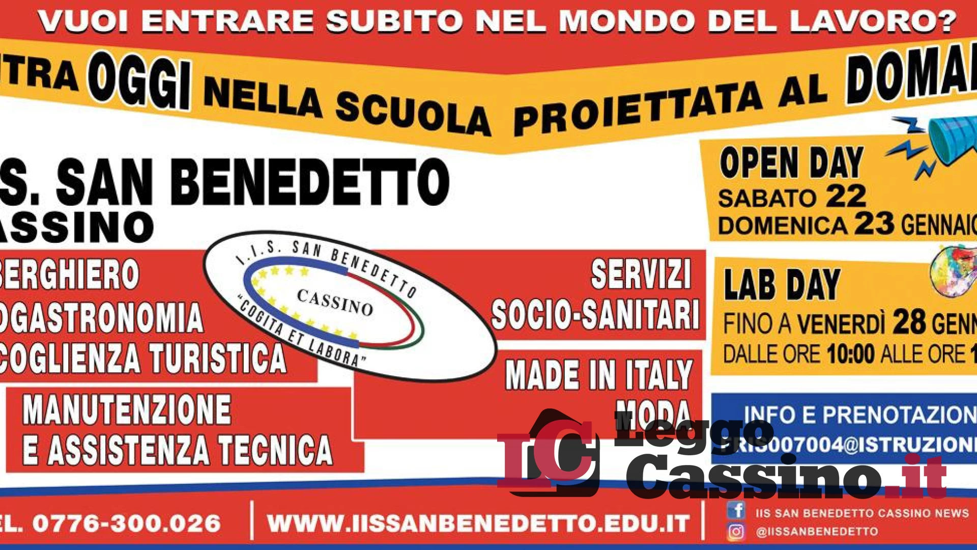 Cassino, ecco l'open day all'Istituto San Benedetto