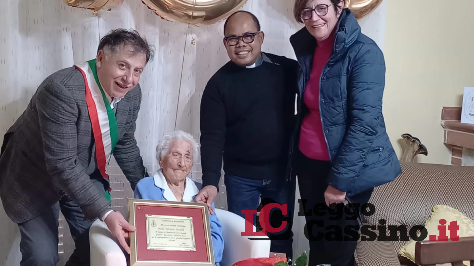 A Picinisco Maria Filomena Iaconnelli festeggia il traguardo dei 100 anni