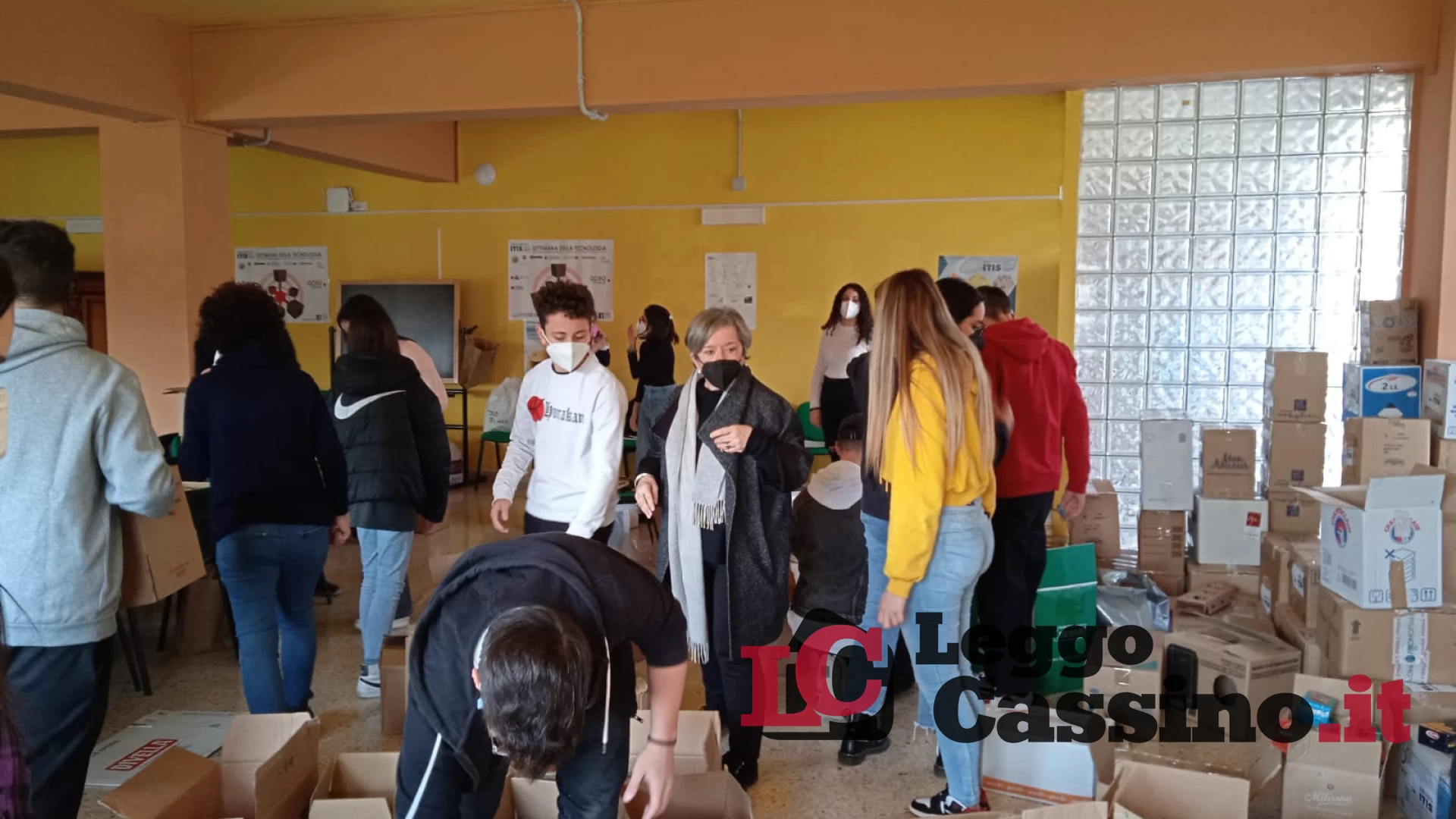L'Itis di Cassino raccoglie i pacchi da donare all'Ucraina
