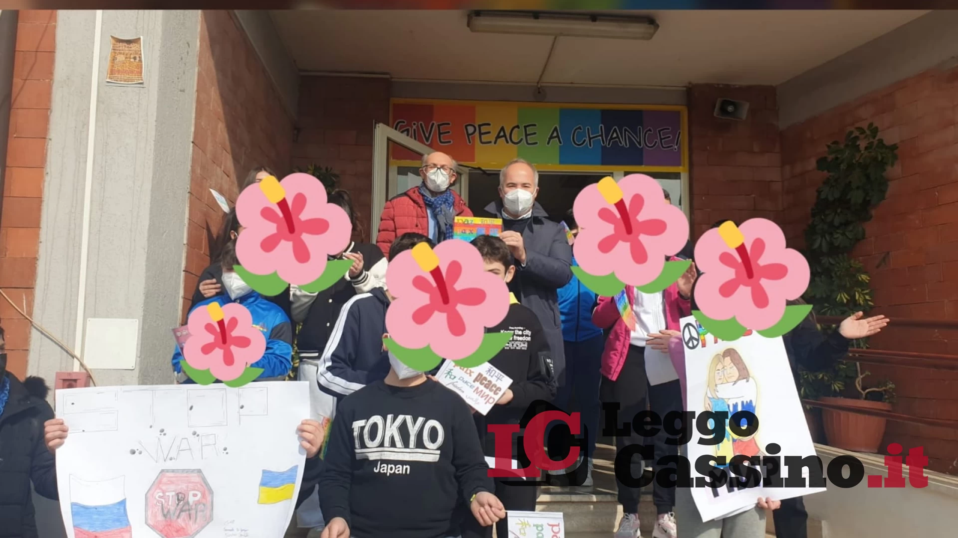 I piccoli studenti di Piedimonte urlano un forte "No" alla guerra
