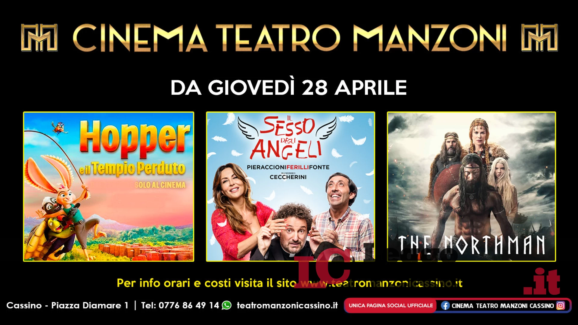 Cinema Teatro Manzoni, la programmazione si fa in tre