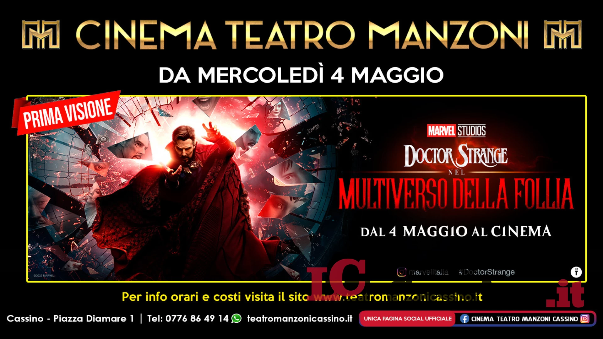 Al Manzoni di Cassino arriva "Doctor Strange - Il Multiverso della Follia"