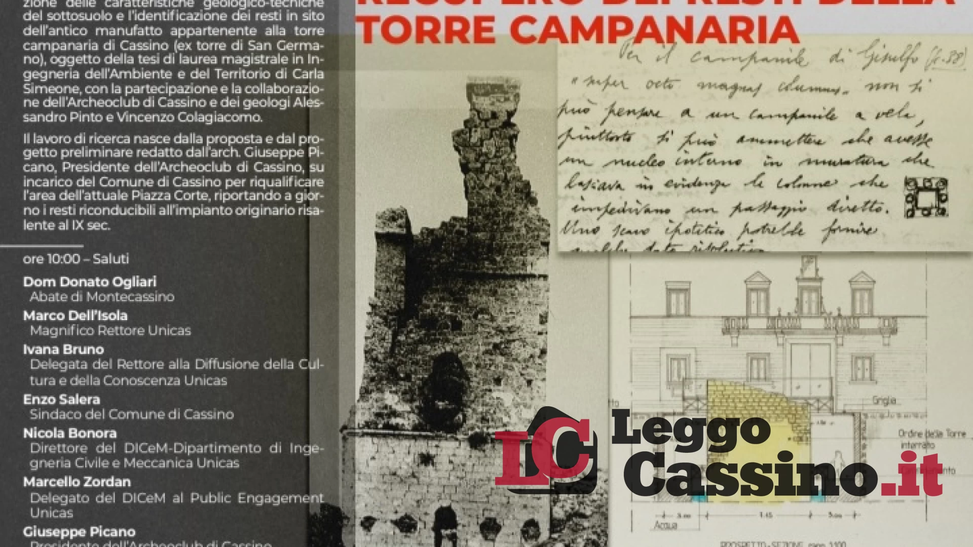 Alla scoperta di Cassino: recupero dei resti della Torre Campanaria