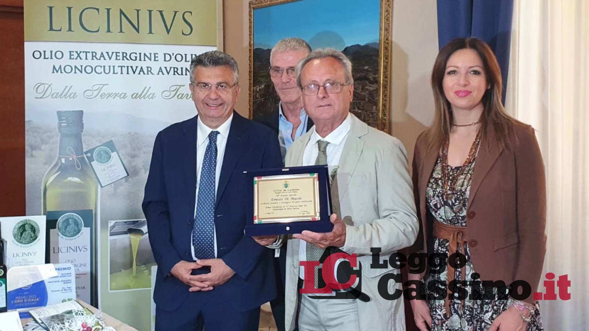 Licinivs, l'oro verde di Ernesto Di Muccio premiato in Comune