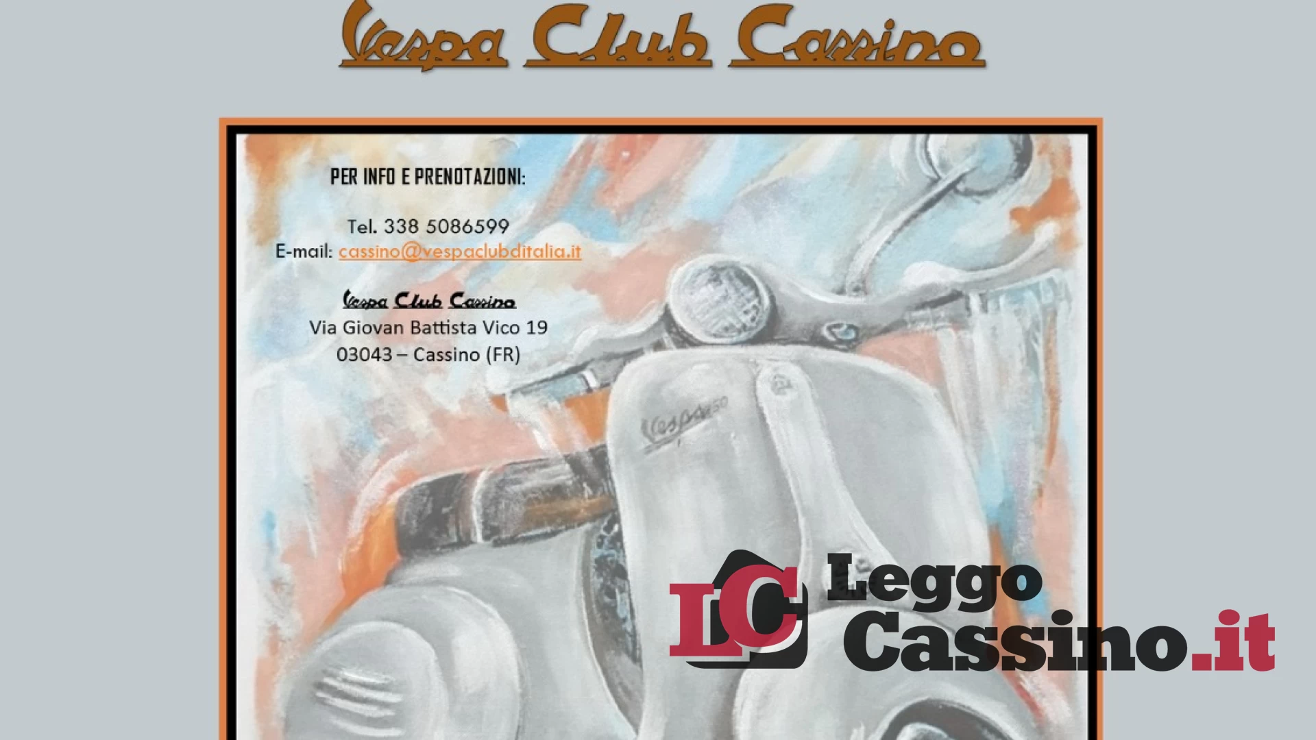 Ecco il decennale raduno nazionale organizzato dal Vespa Club di Cassino