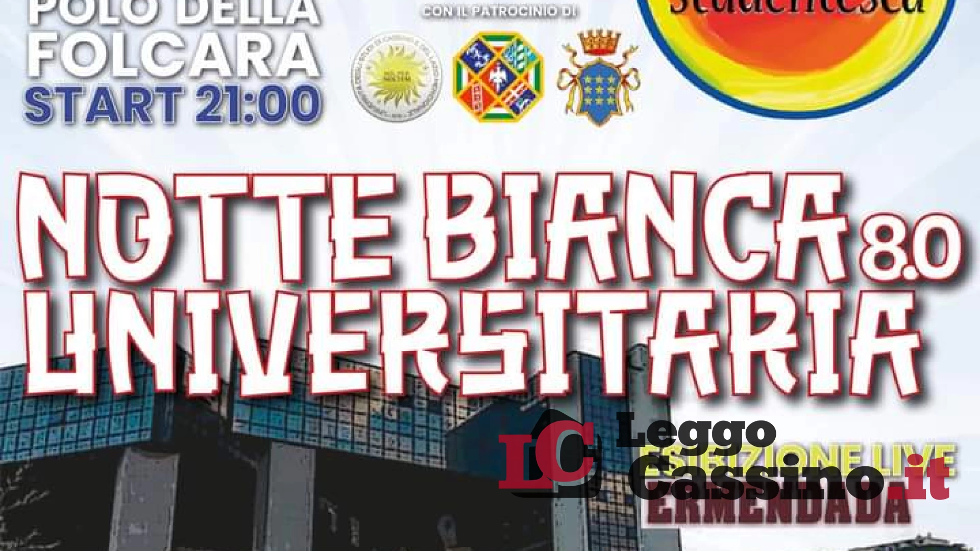 Il 15 luglio  la Notte Bianca Universitaria 8.0 al Campus Folcara