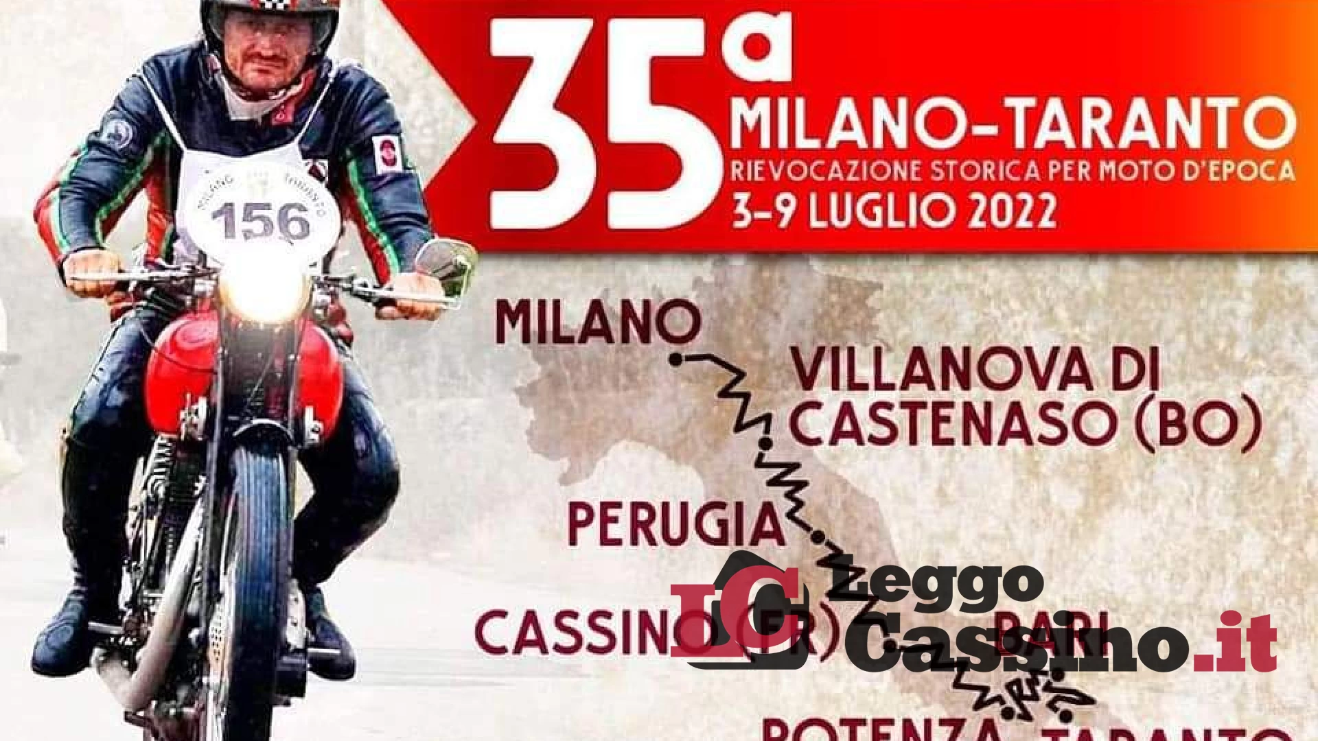 La storica Milano - Taranto farà tappa a Cassino