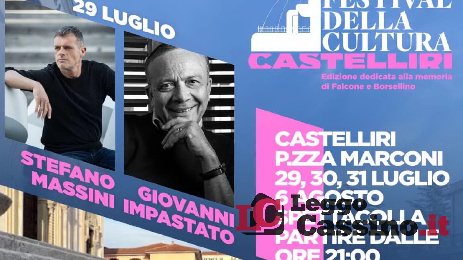 A Castelliri il "1° Festival della cultura": si parte con Massini e Impastato