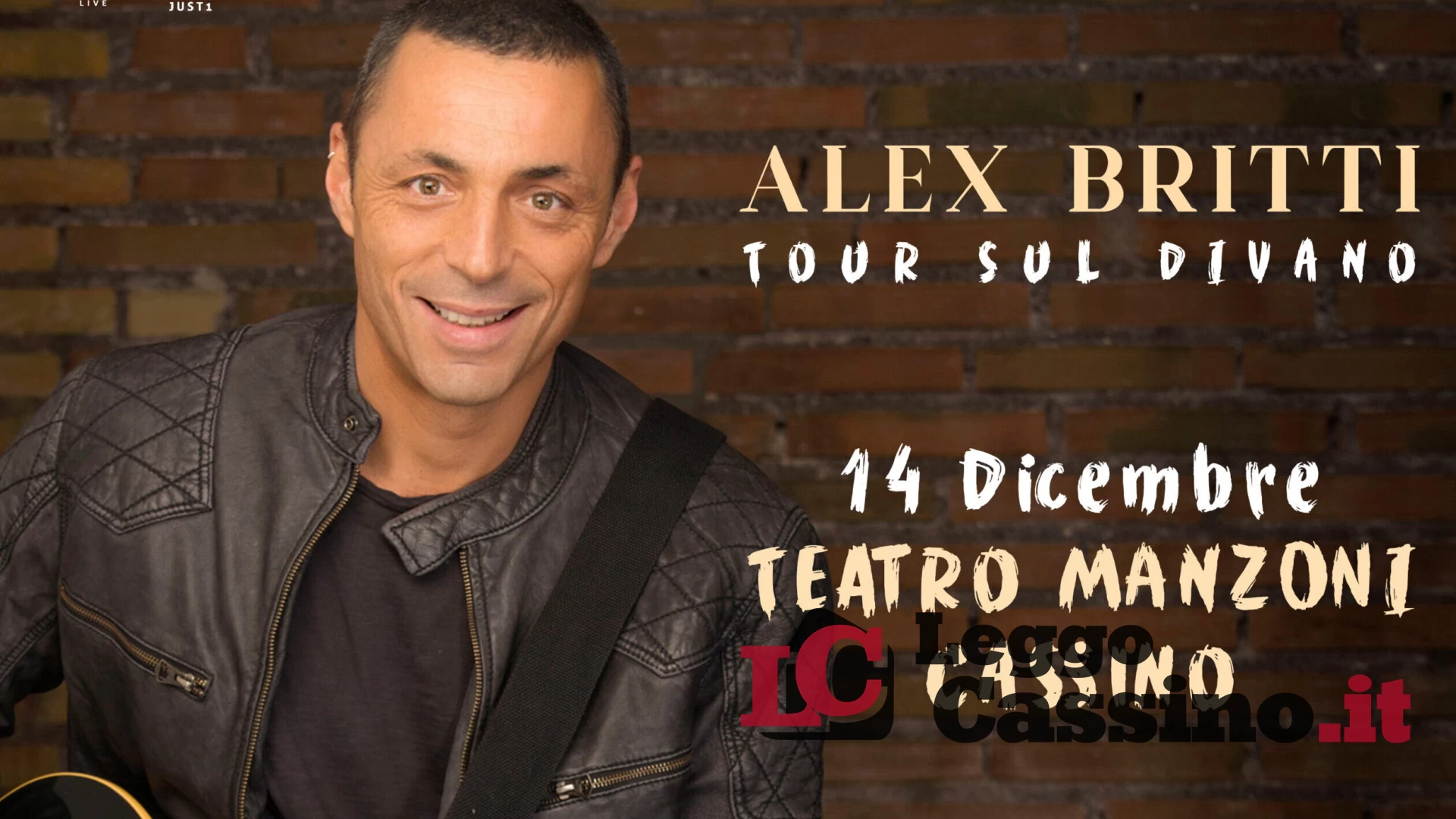 Alex Britti il 14 dicembre al Teatro Manzoni di Cassino