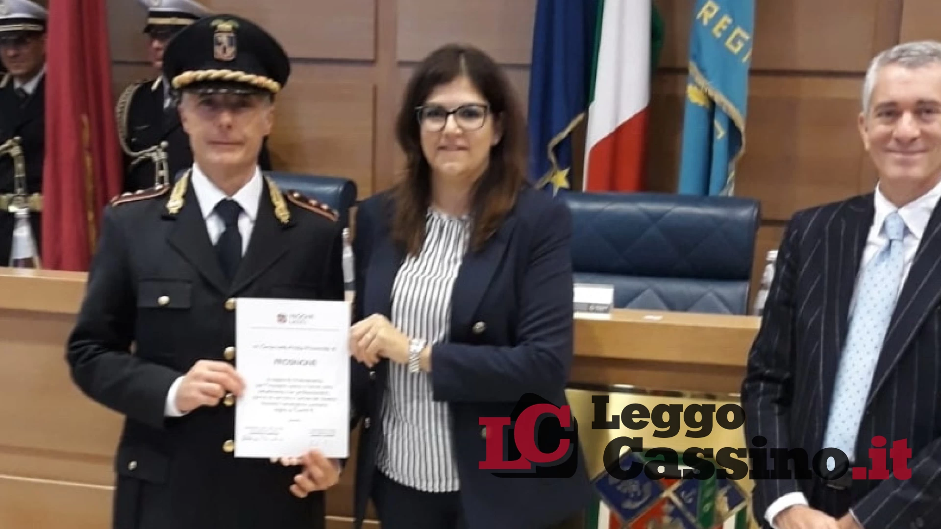 La Polizia Locale della Provincia di Frosinone premiata in Regione
