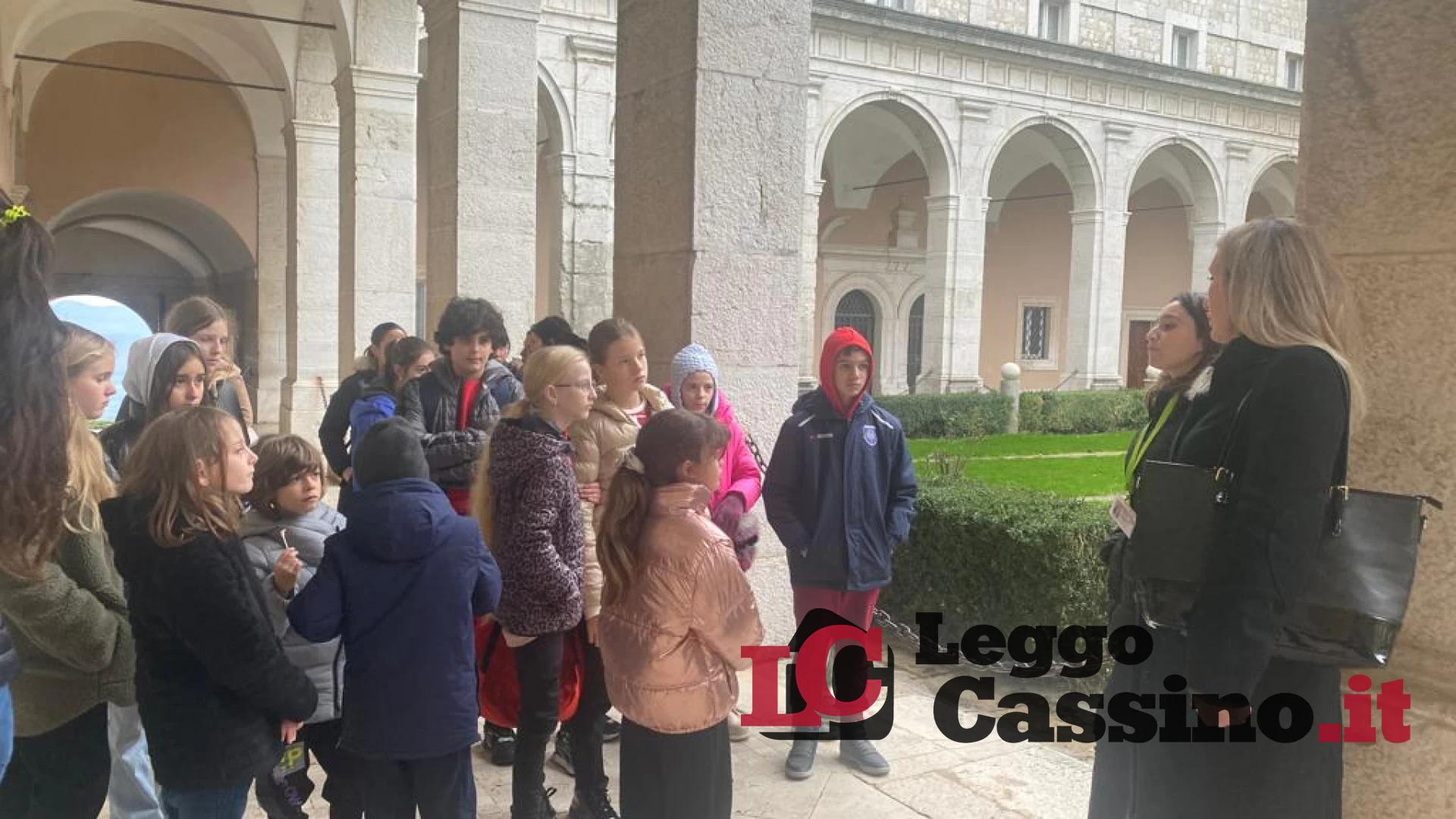 I bambini ucraini in visita all'Abbazia di Montecassino con il progetto CO.E.S.I.