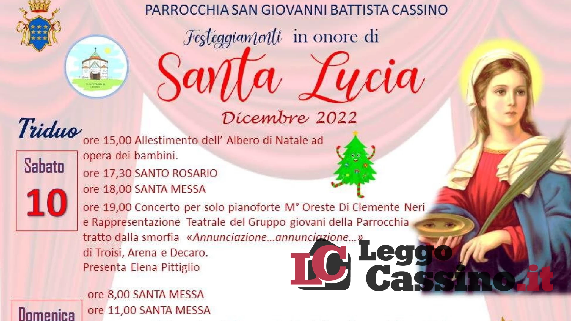 Ritornano a Cassino i festeggiamenti in onore di Santa Lucia