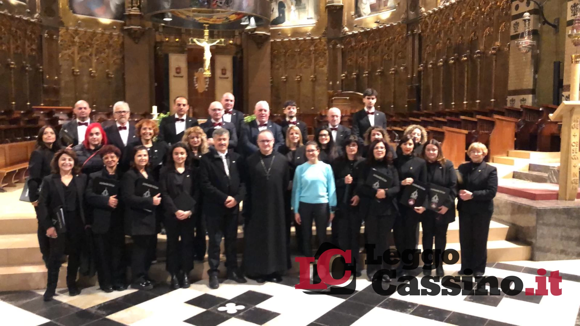 Il Coro San Giovanni Battista Città di Cassino oggi in concerto all’Abbazia di Montserrat