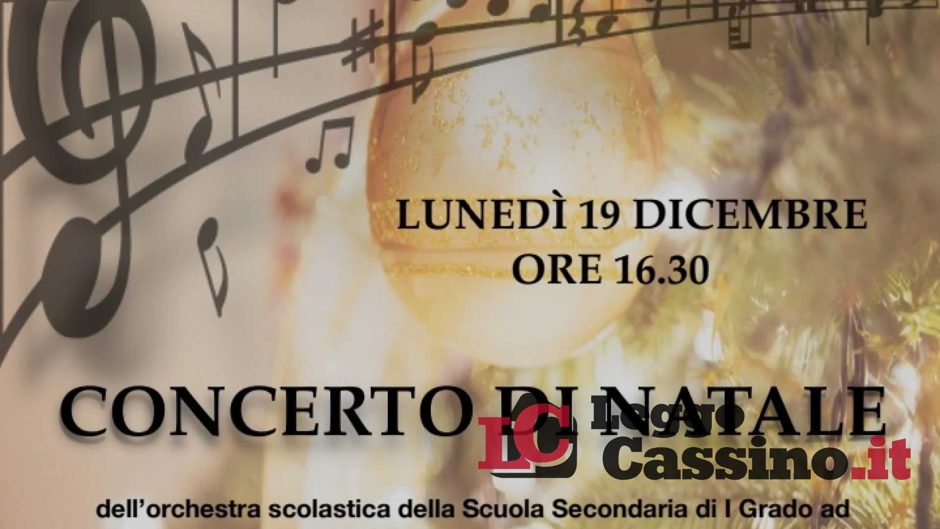 L'Istituto Comprensivo Cassino 3 organizza il concerto di Natale presso l'auditorium del liceo Varrone