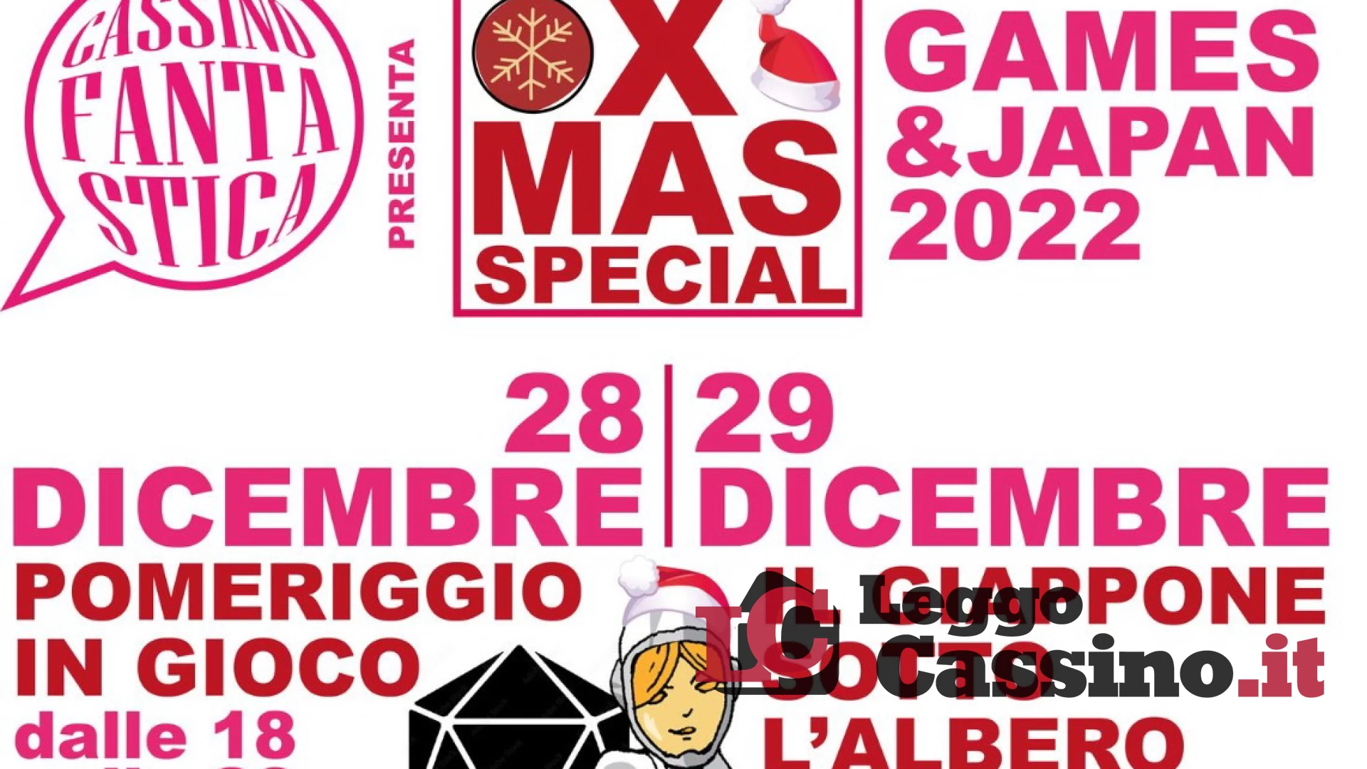 Cassino Fantastica il 27 e 28 dicembre presenta “XMAS” Special dedicati a Games &amp; Japan