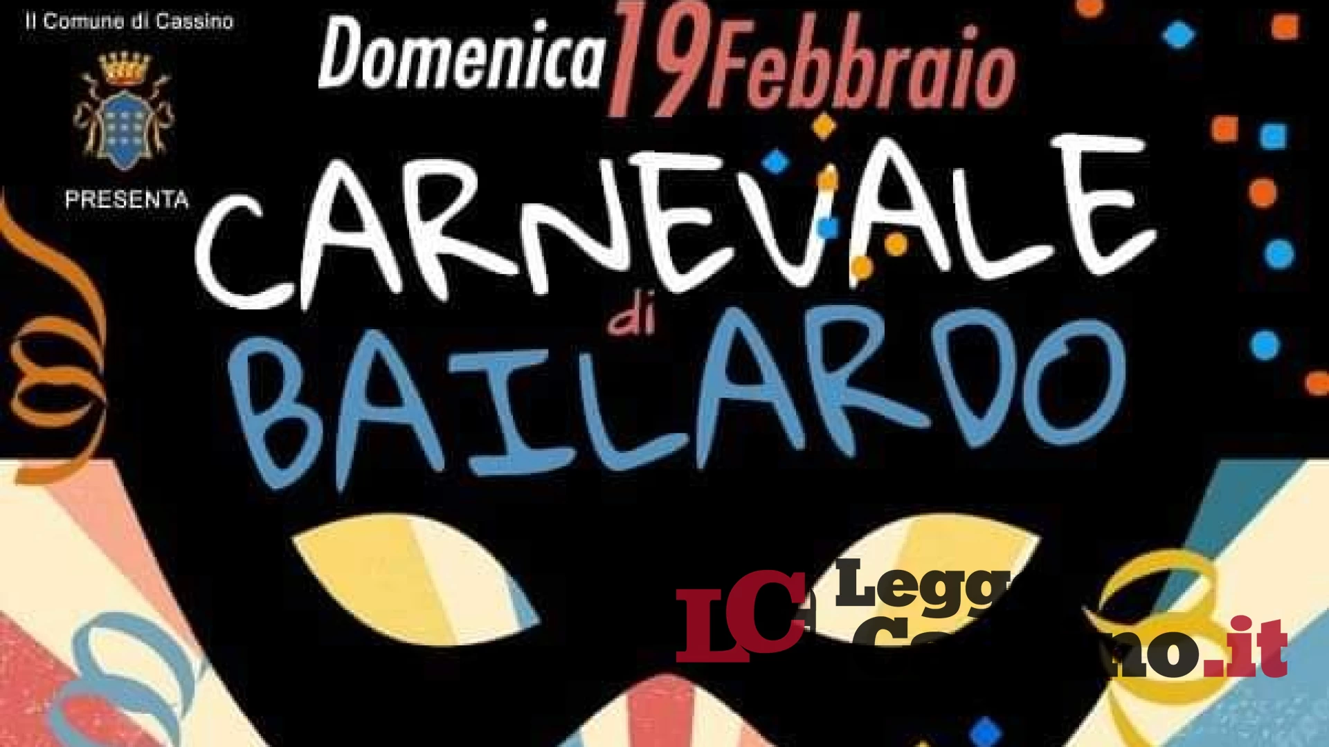 Torna il Carnevale a Cassino! Il 19 febbraio festa in piazza Diamare
