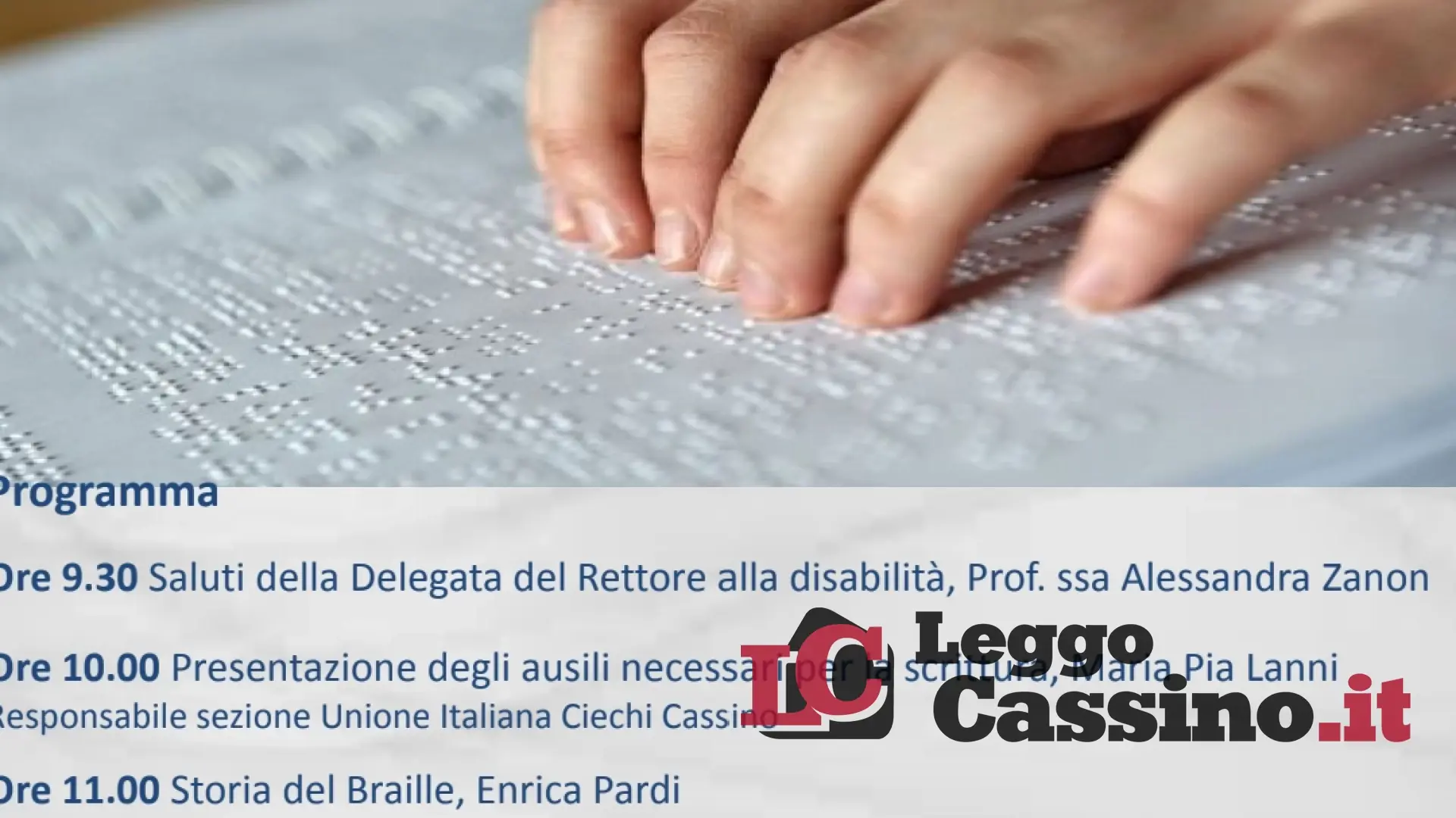 Al Campus Folcara un incontro sul braille organizzato dal liceo “Varrone”