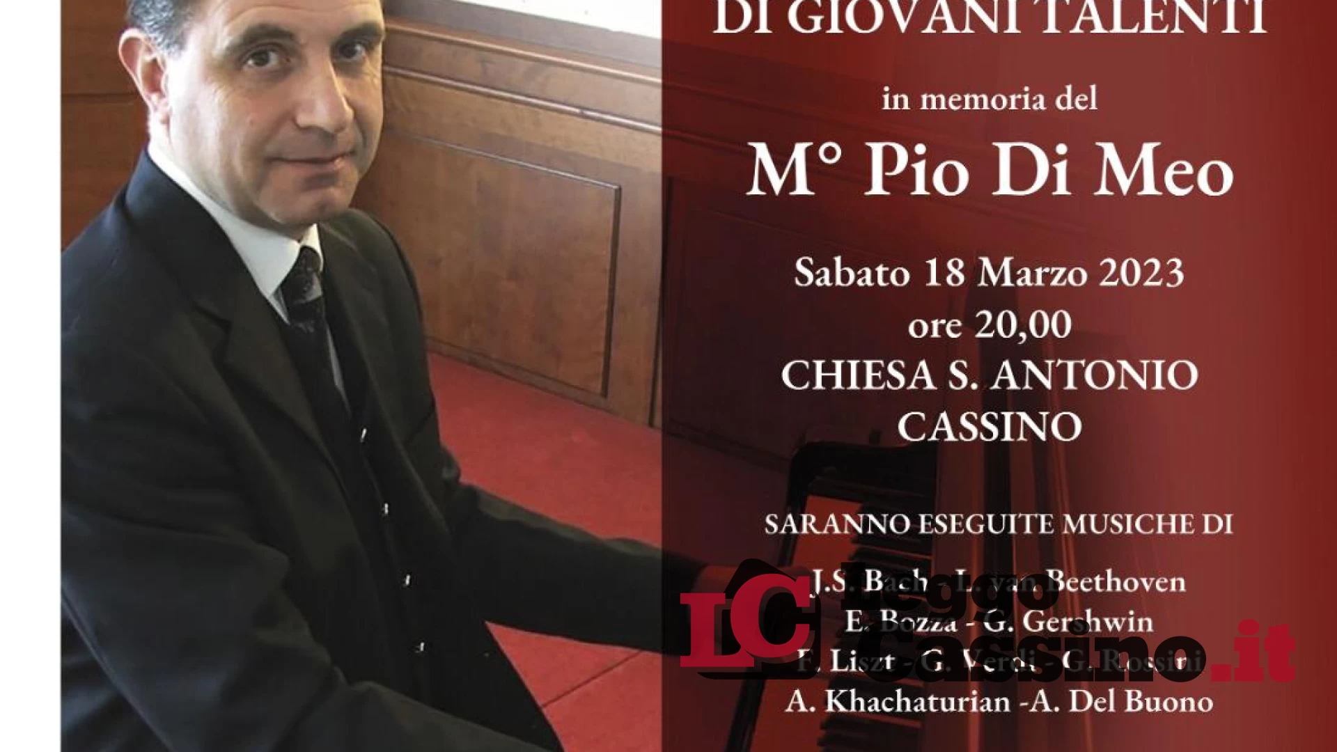 Il I Concerto dei Giovani Talenti a Cassino in memoria del M° Pio Di Meo