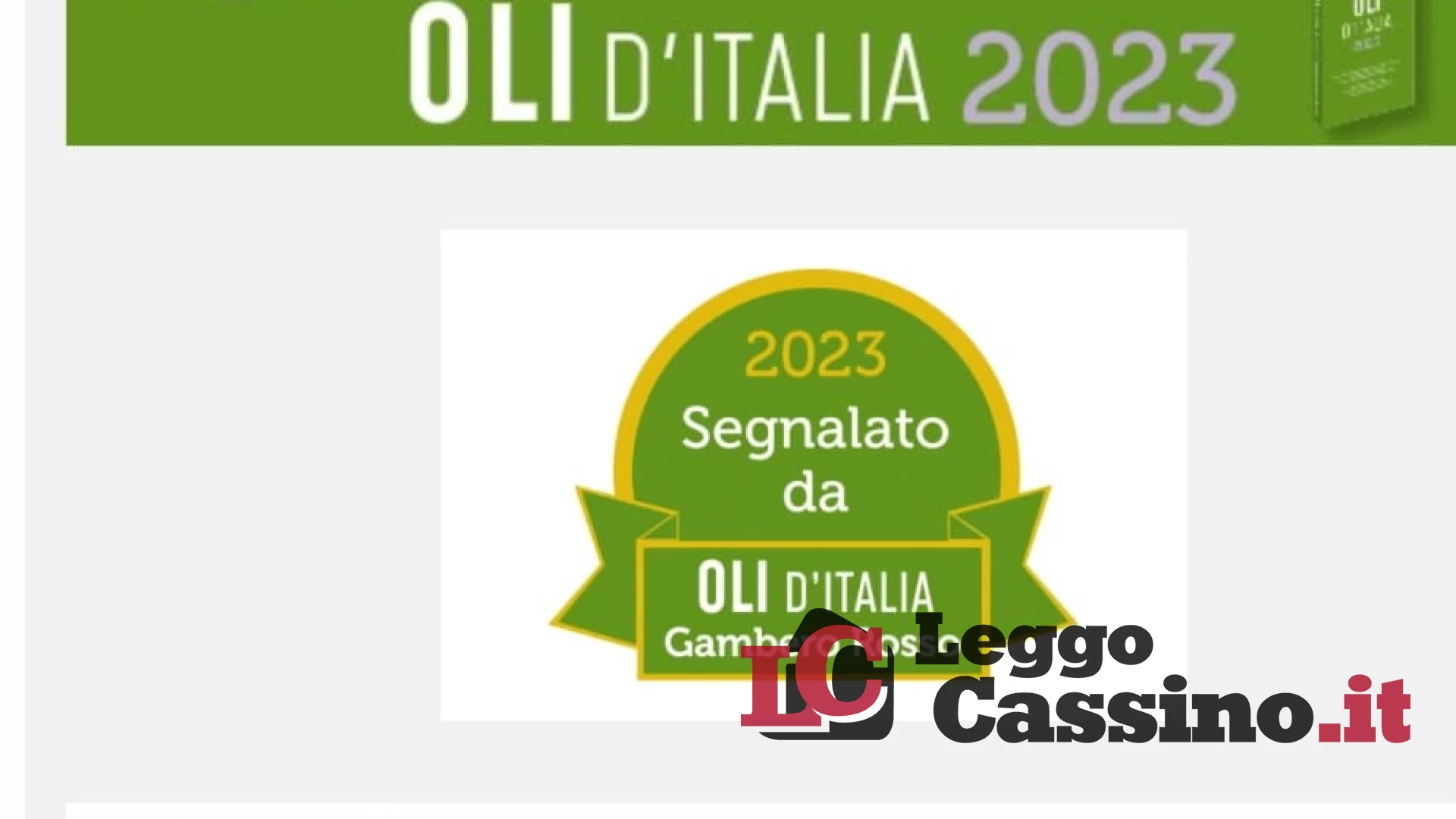 L'Azienda Agricola di Ernesto Di Muccio conquista il Gambero Rosso Oli d'Italia 2023