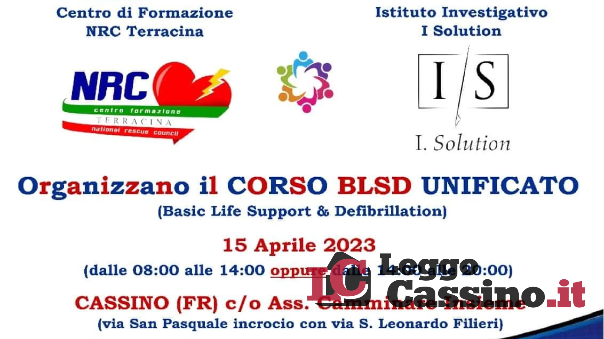 Al via il 15 aprile il corso BLSD unificato a Cassino