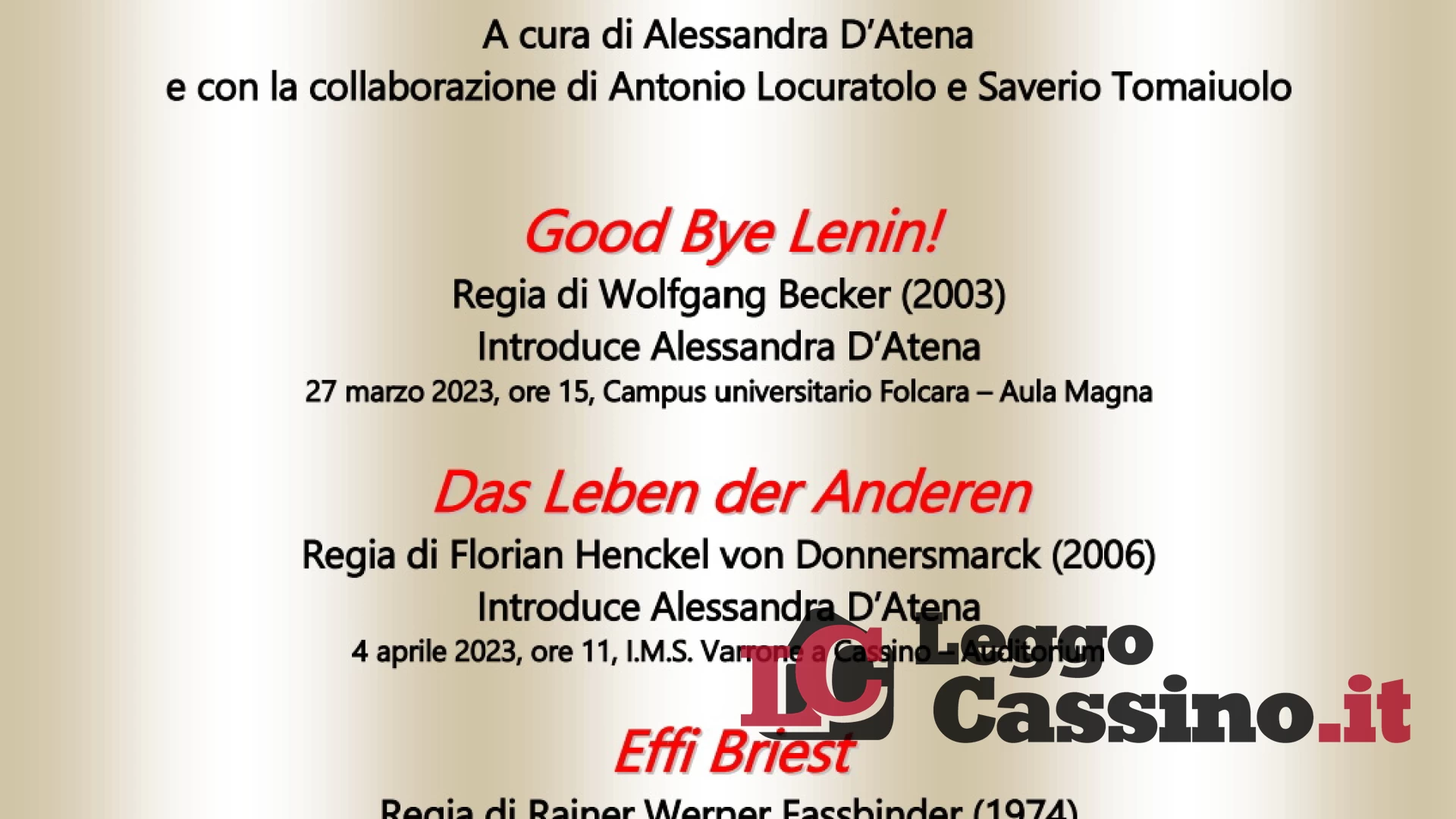 Al via da domani 4 incontri tra il Liceo Varrone e l'Università di Cassino