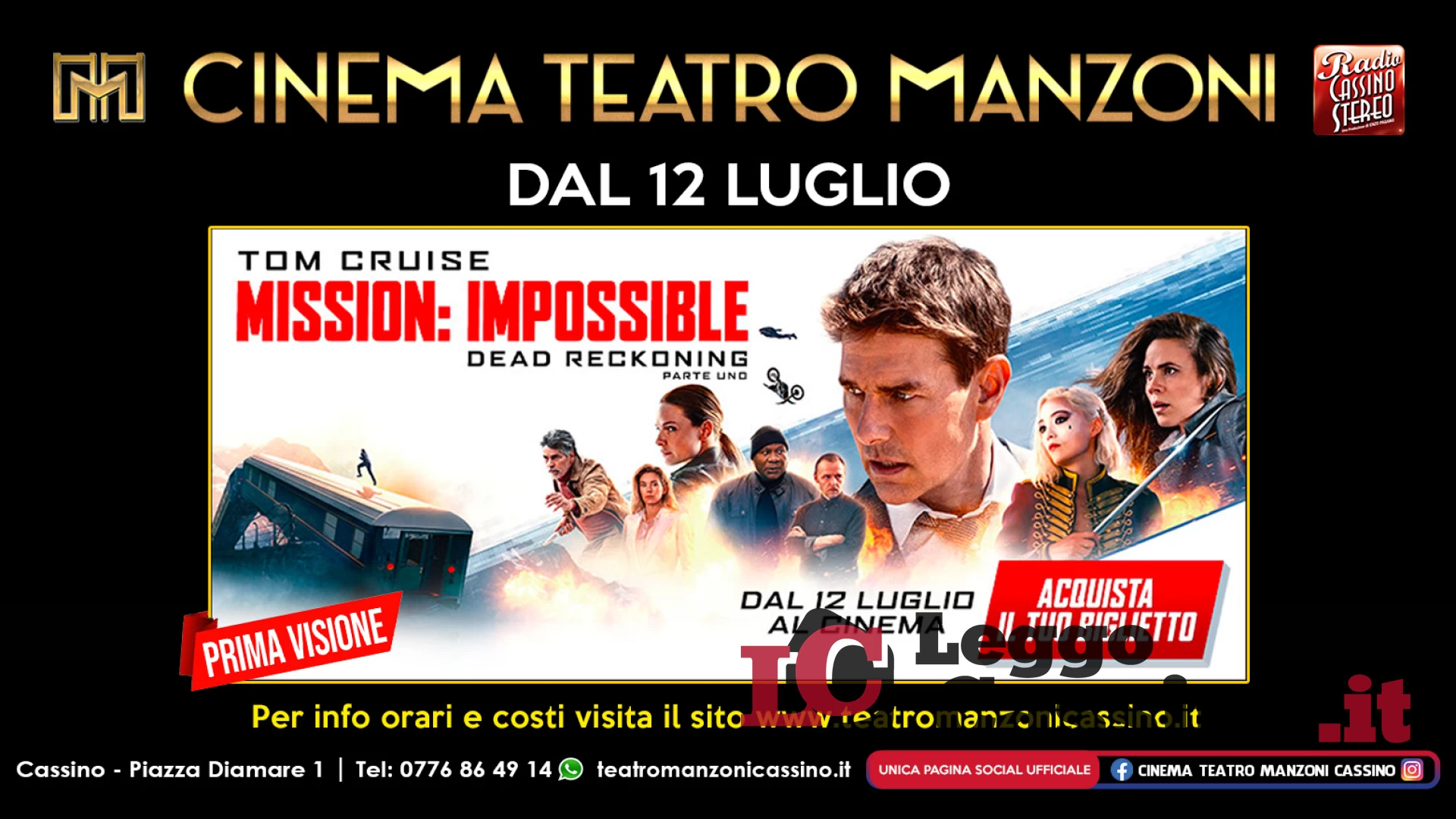 Al Cinema Teatro Manzoni arriva “Mission Impossible. Dead Reckoning parte uno”