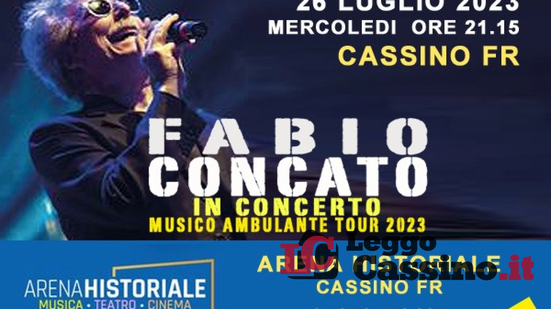Fabio Concato & i Musici in concerto 'inaugurano' l'Arena Historiale