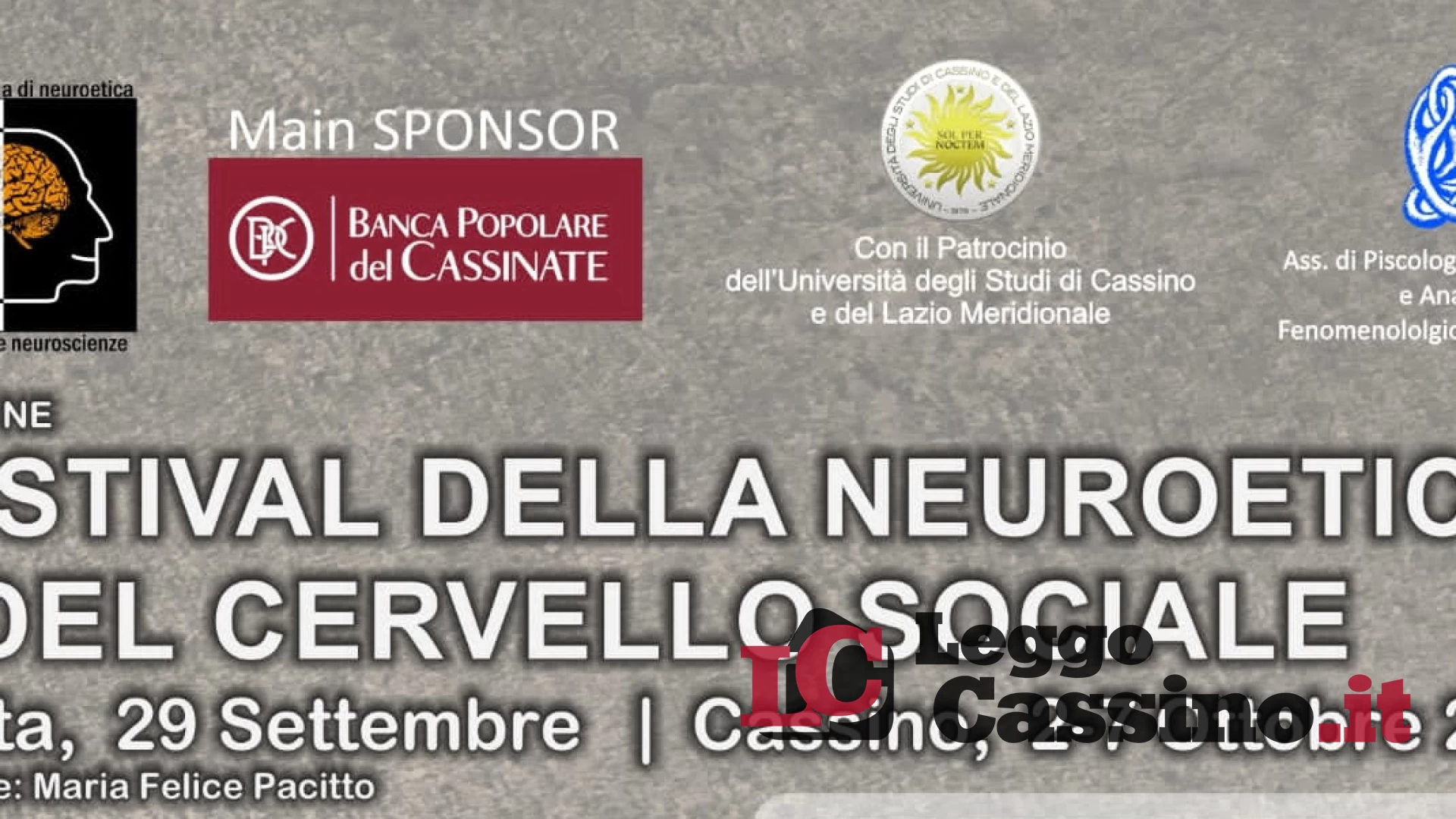Festival Nazionale di Neuroetica e del cervello sociale, appuntamenti a Gaeta e Cassino