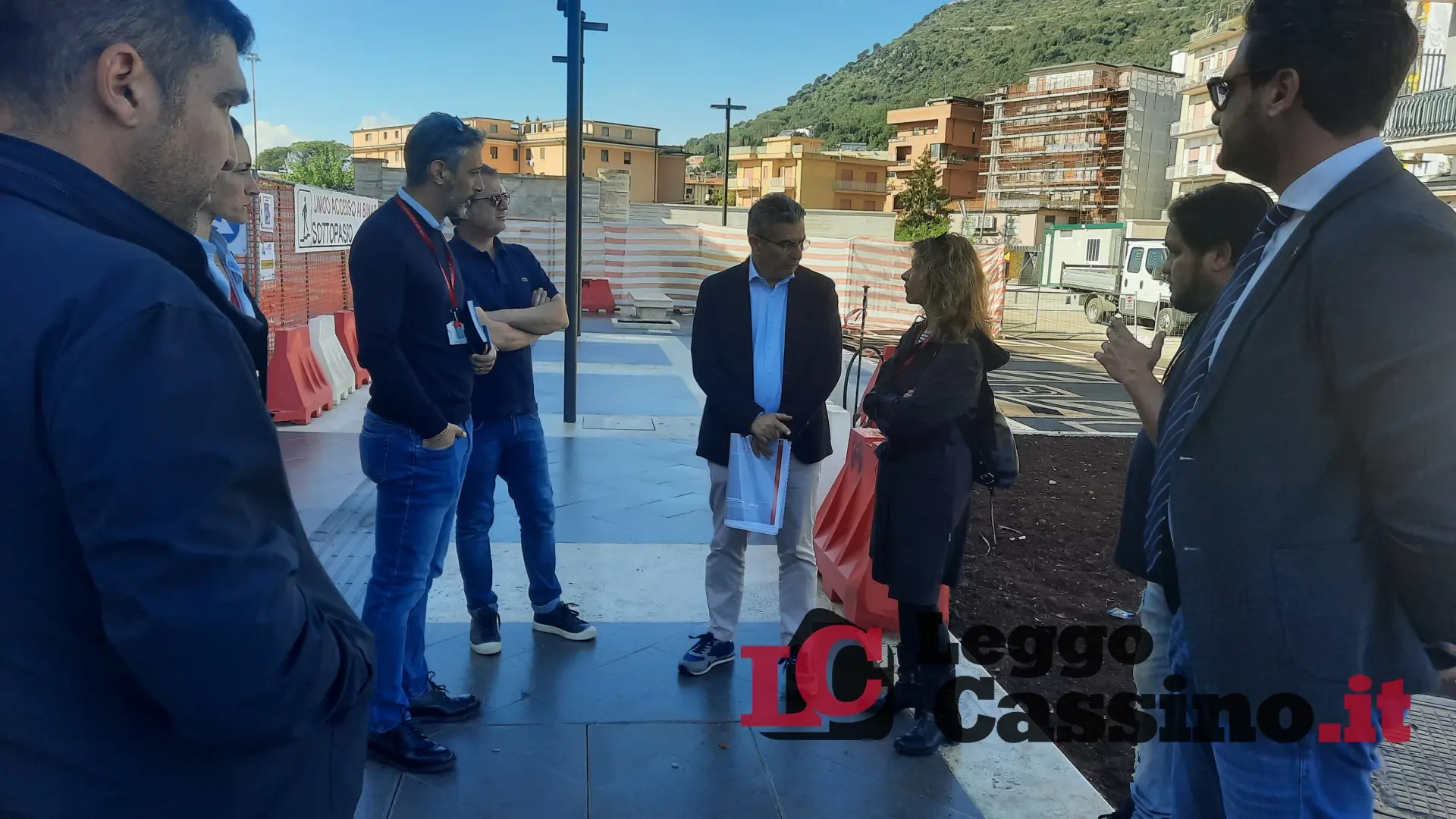Cassino, nuovo look per il piazzale della stazione ferroviaria: sopralluogo al cantiere