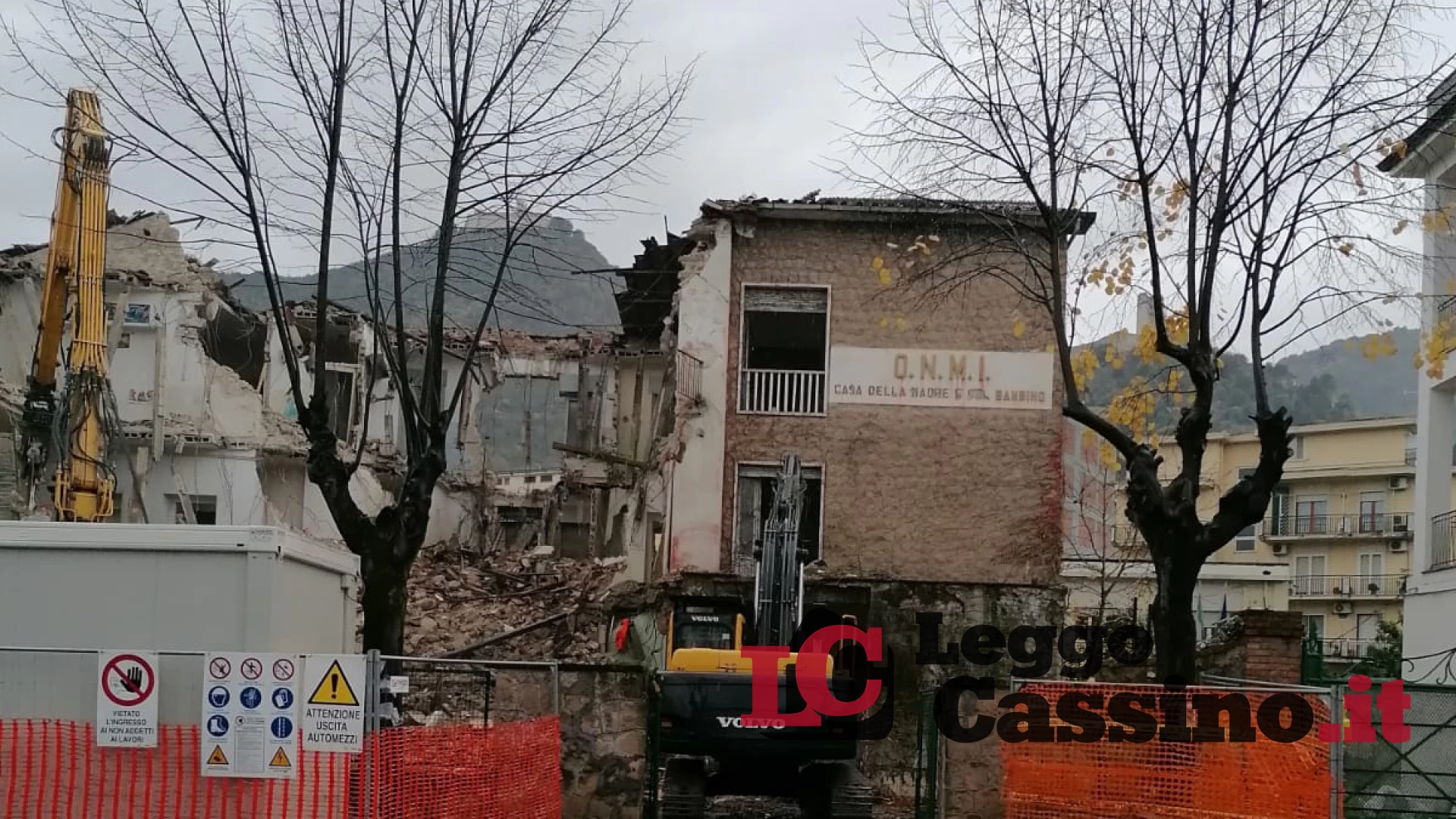 Cassino, al via la demolizione dell'ex Onmi