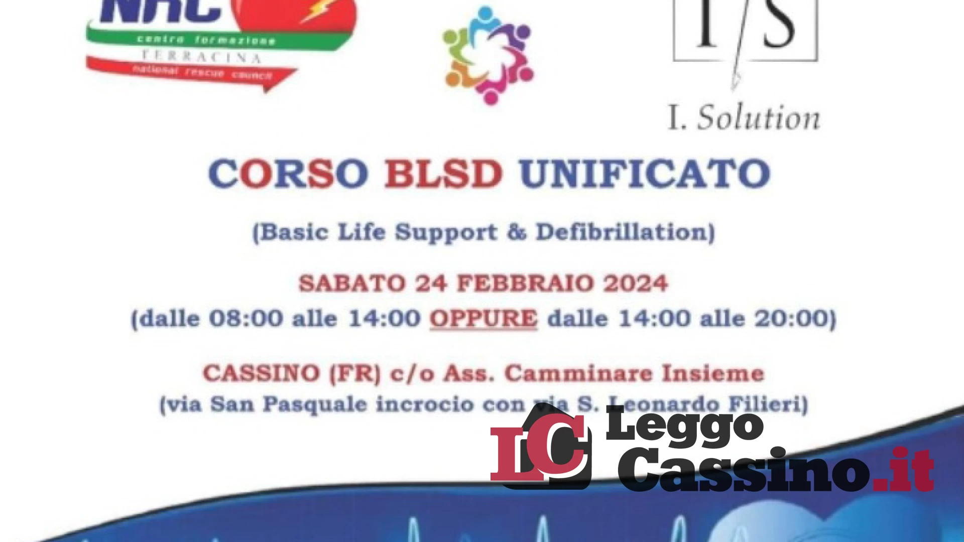 Corso BLSD Unificato sabato 24 febbraio a Cassino