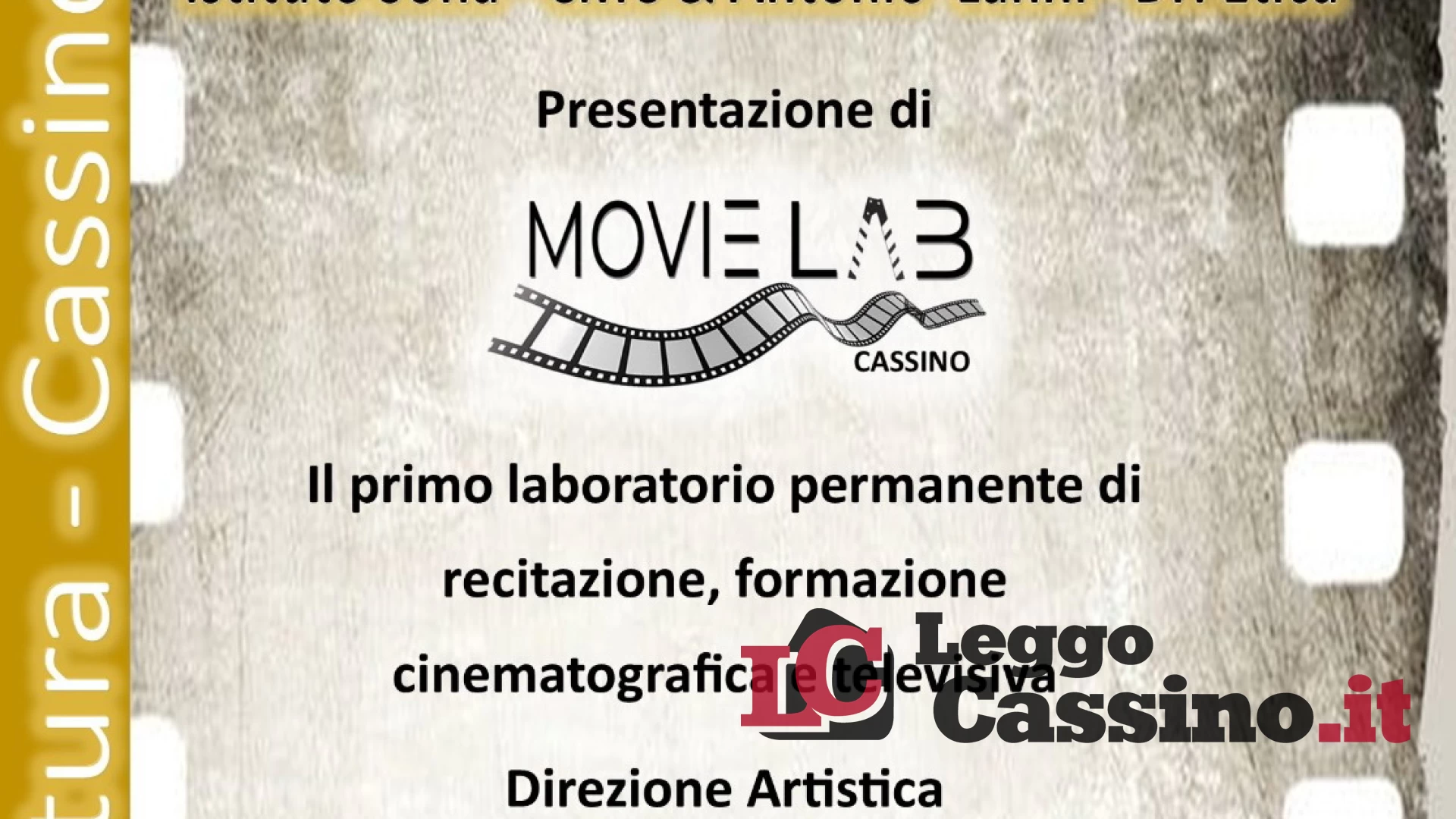 Ecco il "MovieLab" al Palazzo della Cultura di Cassino