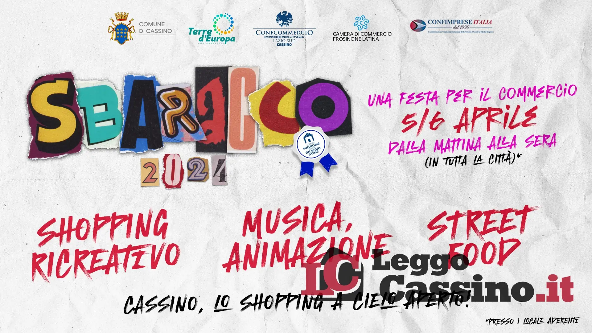 Shopping creativo e ricreativo: il 6 aprile una speciale notte bianca