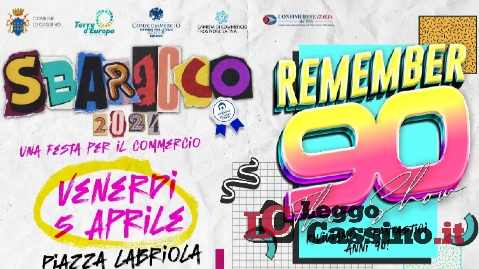 L’astronave di musica e colori di Remember '90  atterra a Cassino