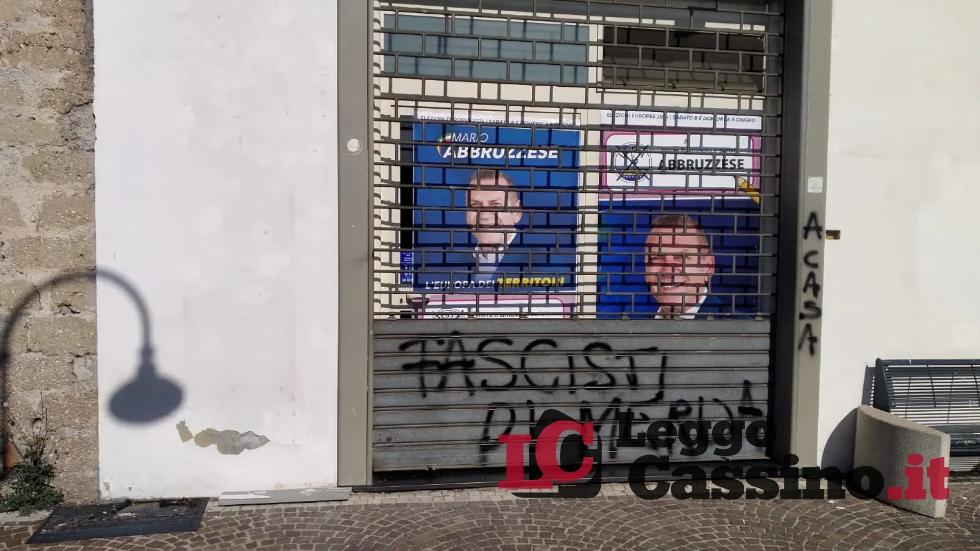 Alatri, atto vandalico contro la sede di Mario Abbruzzese