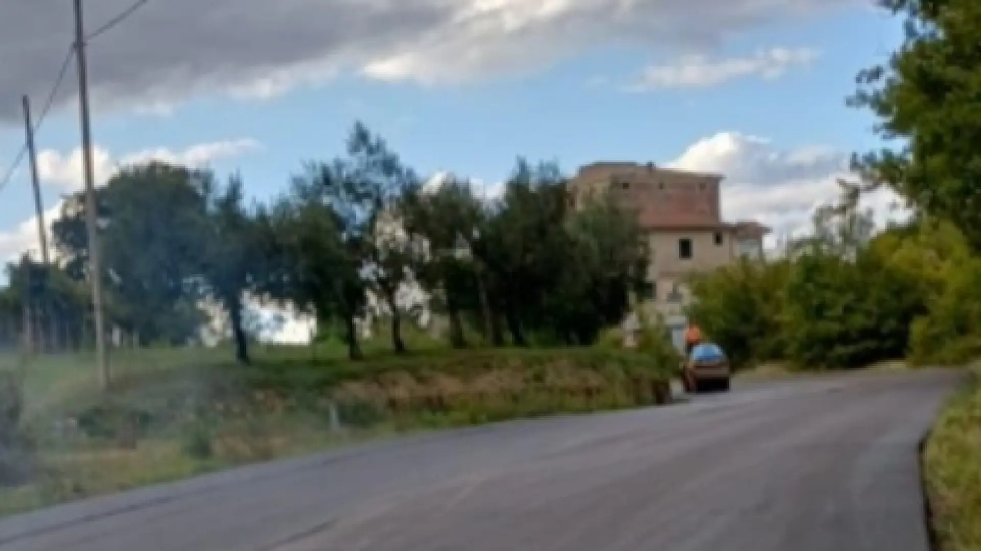 Lavori in corso sulla strada provinciale n° 8 di Esperia