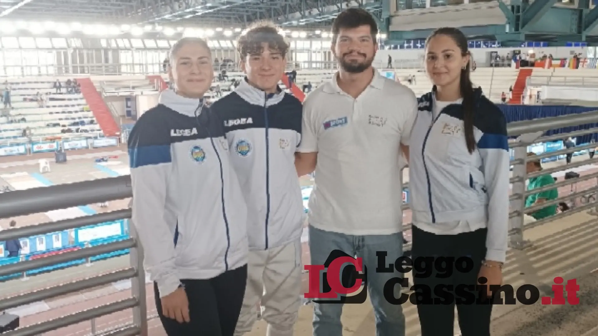 Scherma, i cadetti del CUS Cassino si distinguono nel Circuito Europeo