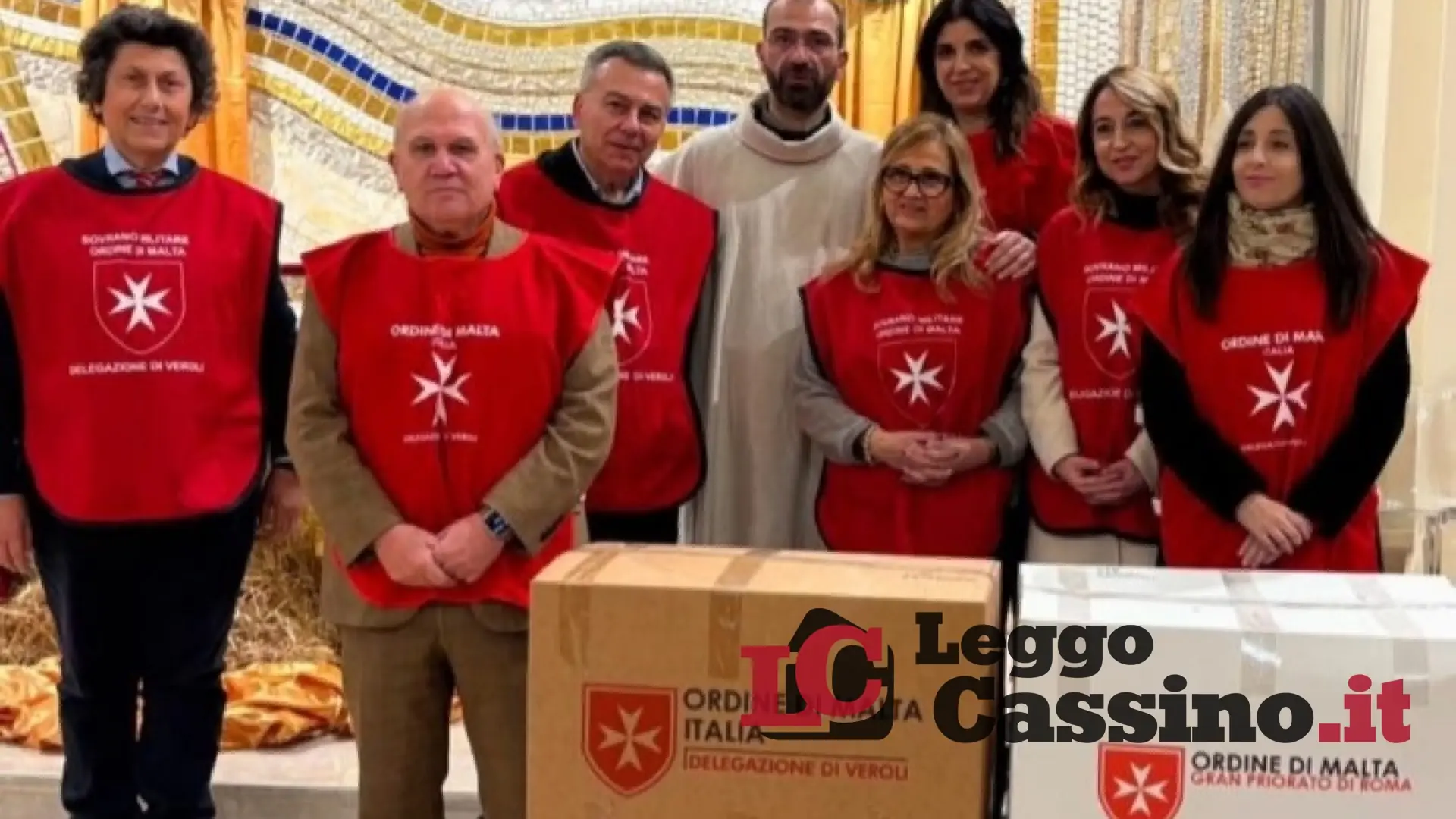 L'Ordine di Malta dona indumenti e giocattoli alle famiglie bisognose di Cassino