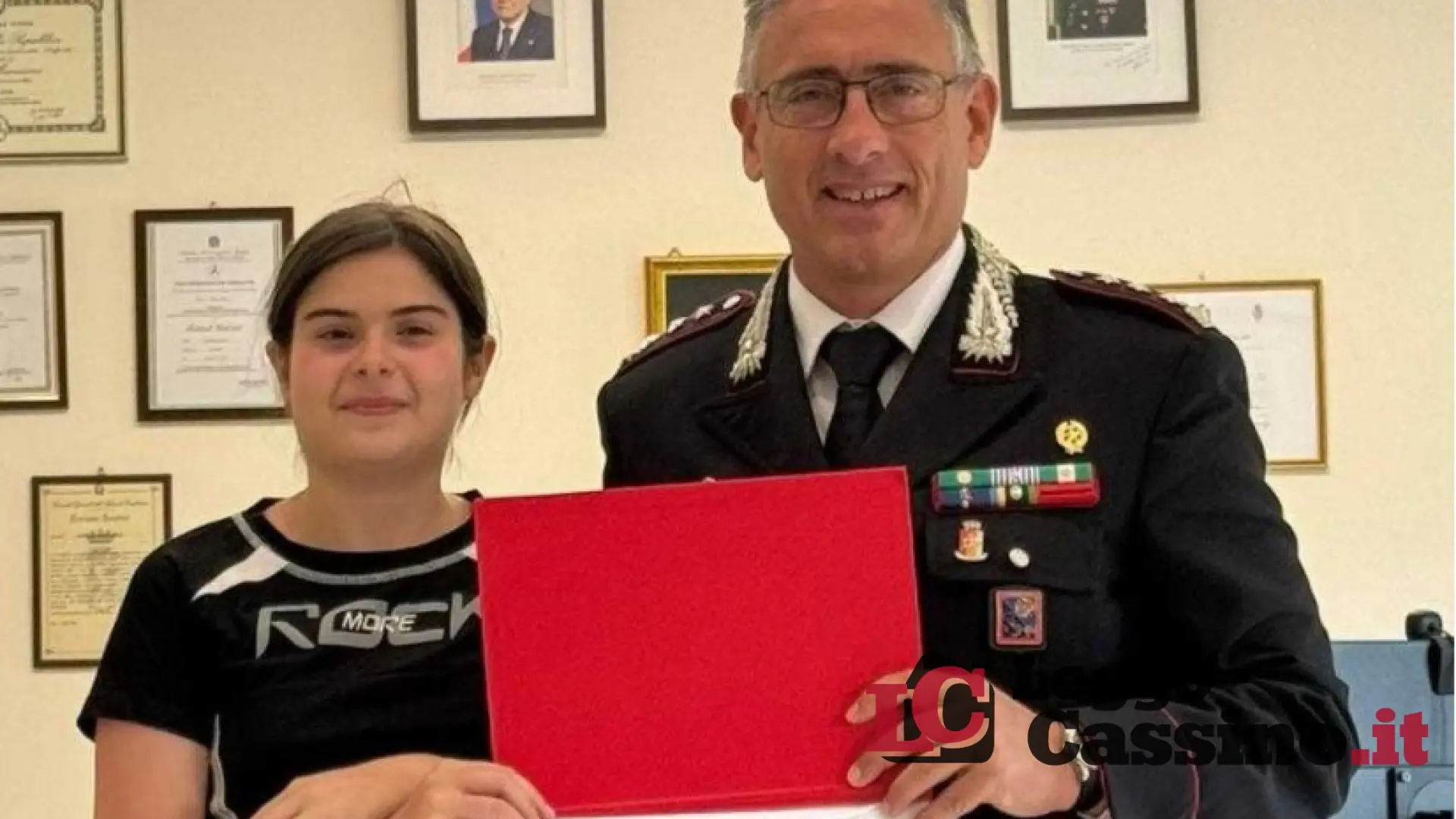 Pontecorvo, studentessa dedica la tesina di terza media alla "Benemerita"