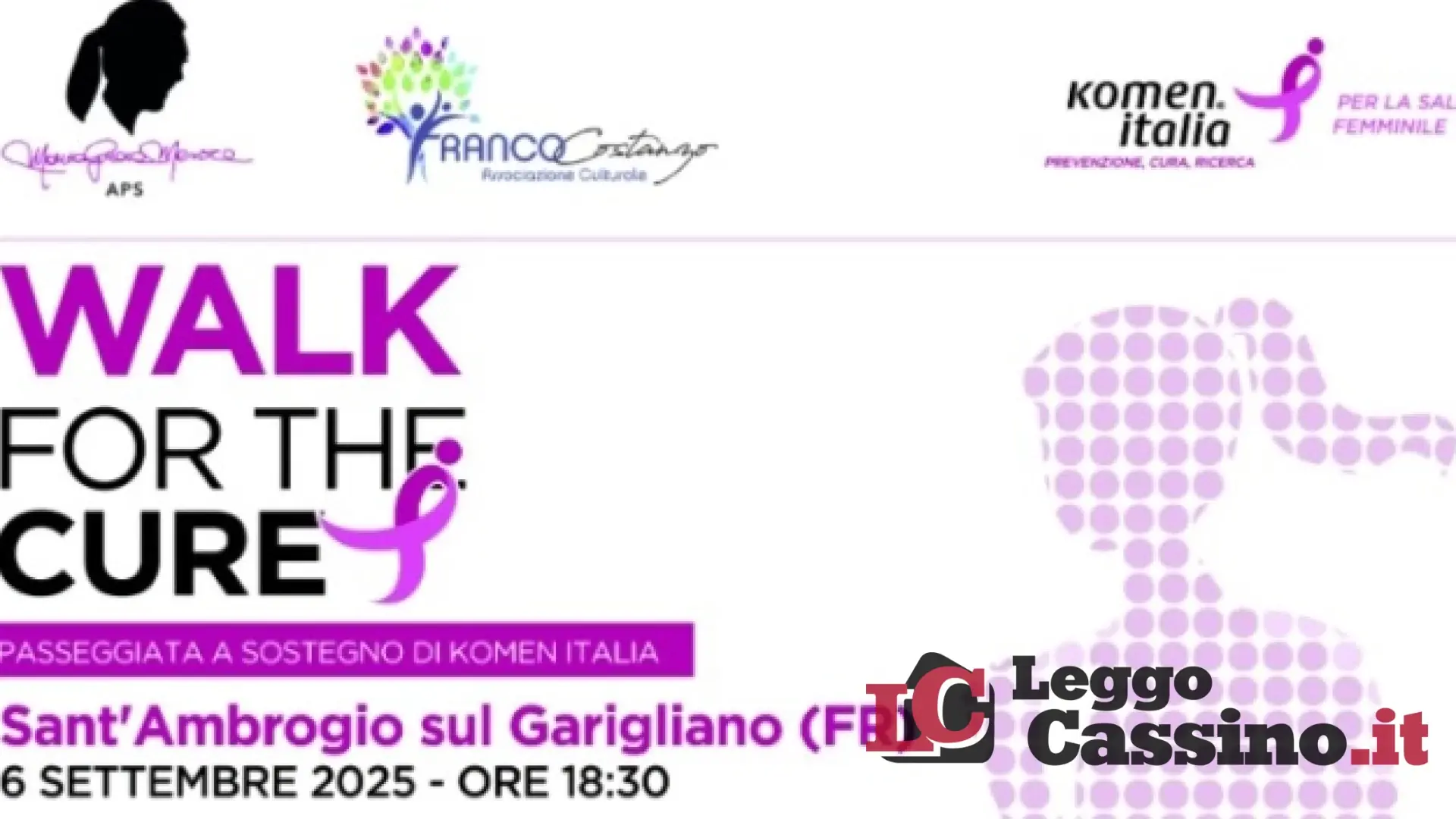 A Sant'Ambrogio sul Garigliano : tutto pronto per la Walk for the Cure