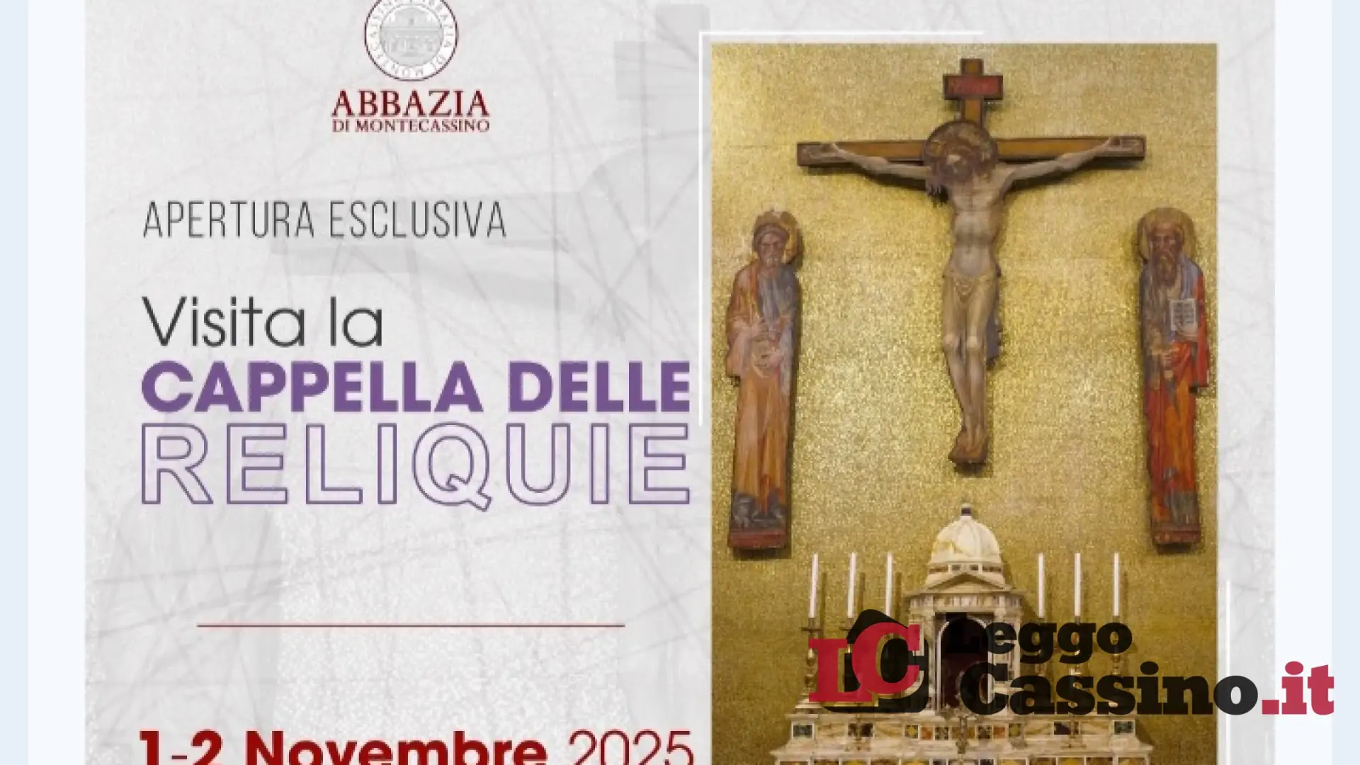 Tutti i Santi e Defunti: Montecassino celebra con l'apertura straordinaria di luoghi unici e ingressi gratuiti