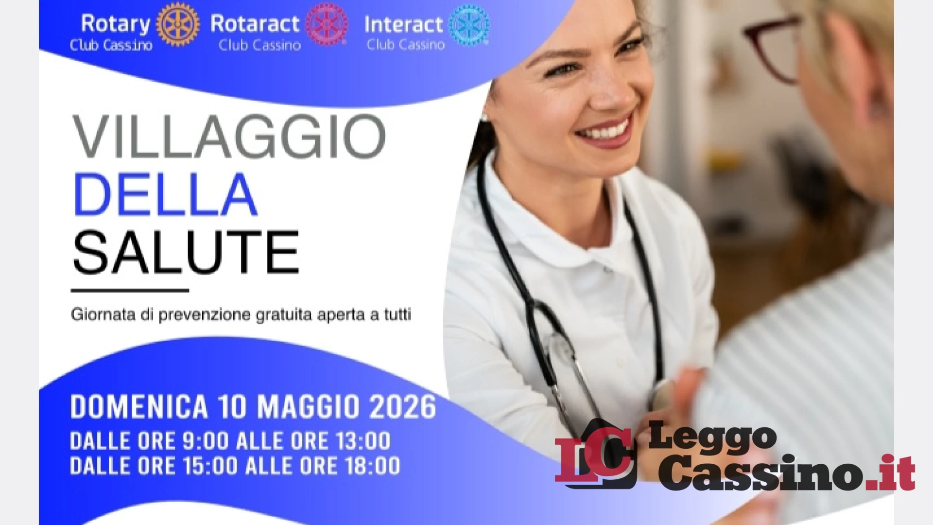 Rotary Club Cassino: torna il “Villaggio della Salute”, una giornata di prevenzione gratuita per la comunità