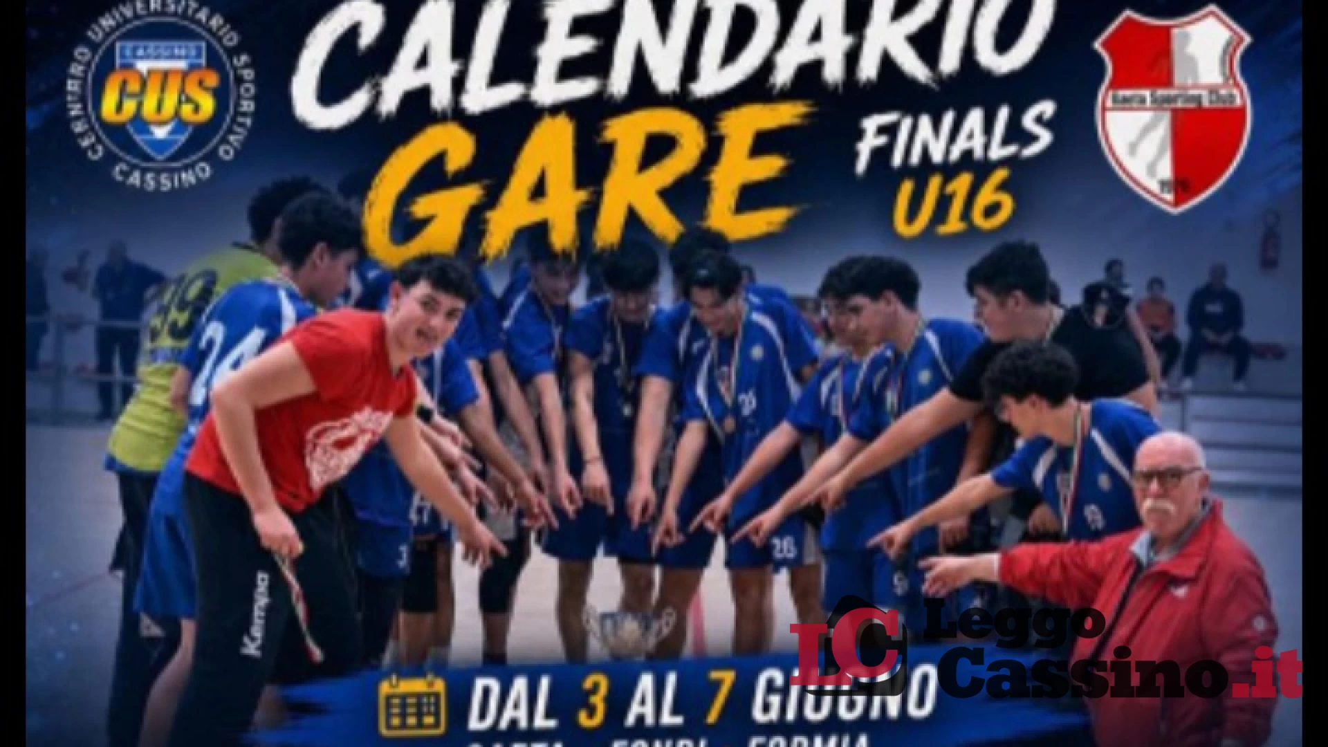 Le Finali Nazionali Under 16 si sono concluse con un buon tredicesimo posto per la pallamano del CUS Cassino
